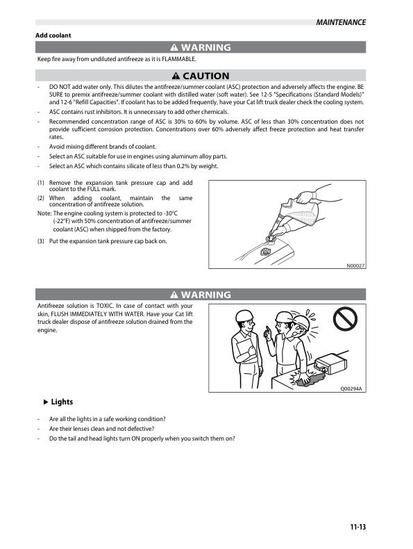 Caterpillar DP100N1, DP120N1, DP135N1, DP150N1, DP160N1 Operation and Maintenance Manual 99790-63100 4 Caterpillar DP100N1, DP120N1, DP135N1, DP150N1, DP160N1 Operation and Maintenance Manual 99790-63100 - Image 4