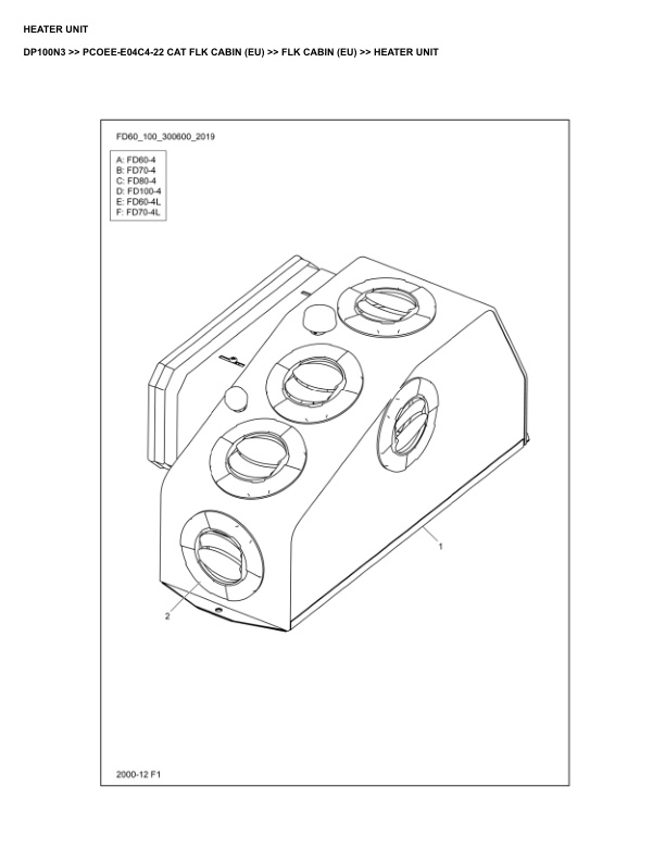 Caterpillar DP100N3 Parts Manual PCOEE-E04C4-22-5