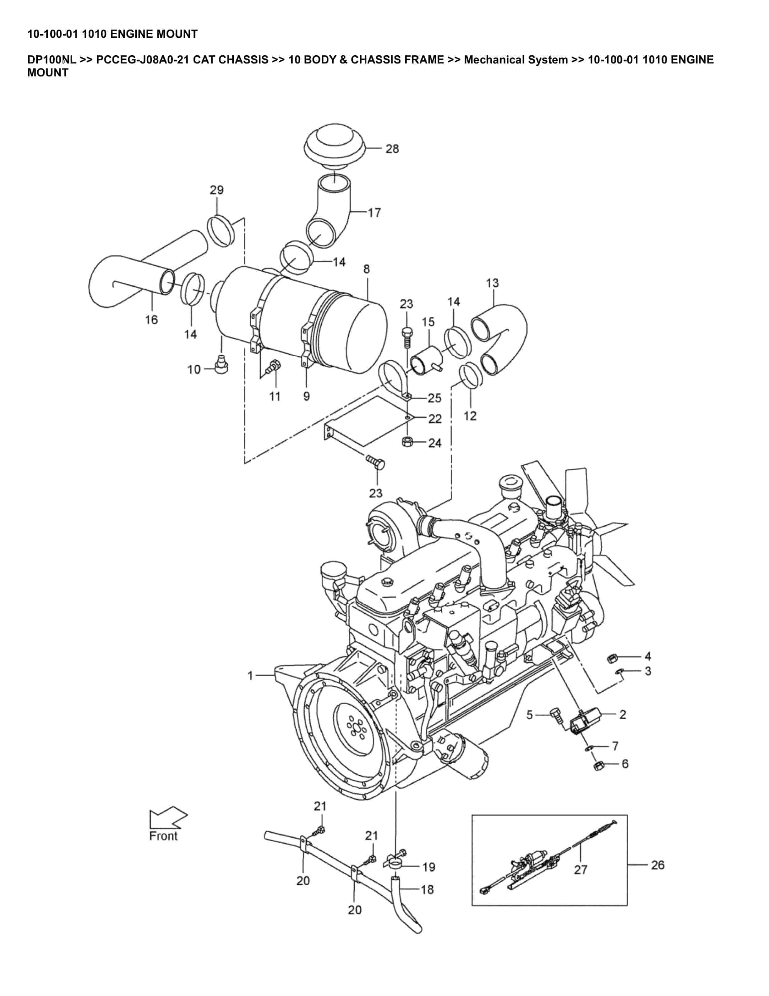 Caterpillar DP100NL Parts Manual PCCEG-J08A0-21