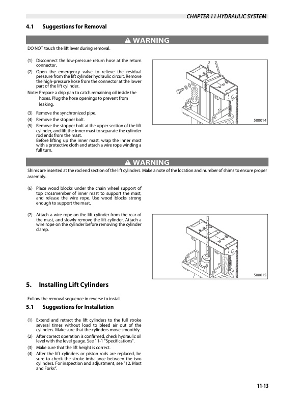 Caterpillar DP100NM1 to DP150NM1S Chassis and Mast Service Manual 99799-41110 4 Caterpillar DP100NM1 to DP150NM1S Chassis and Mast Service Manual 99799-41110 - Image 4