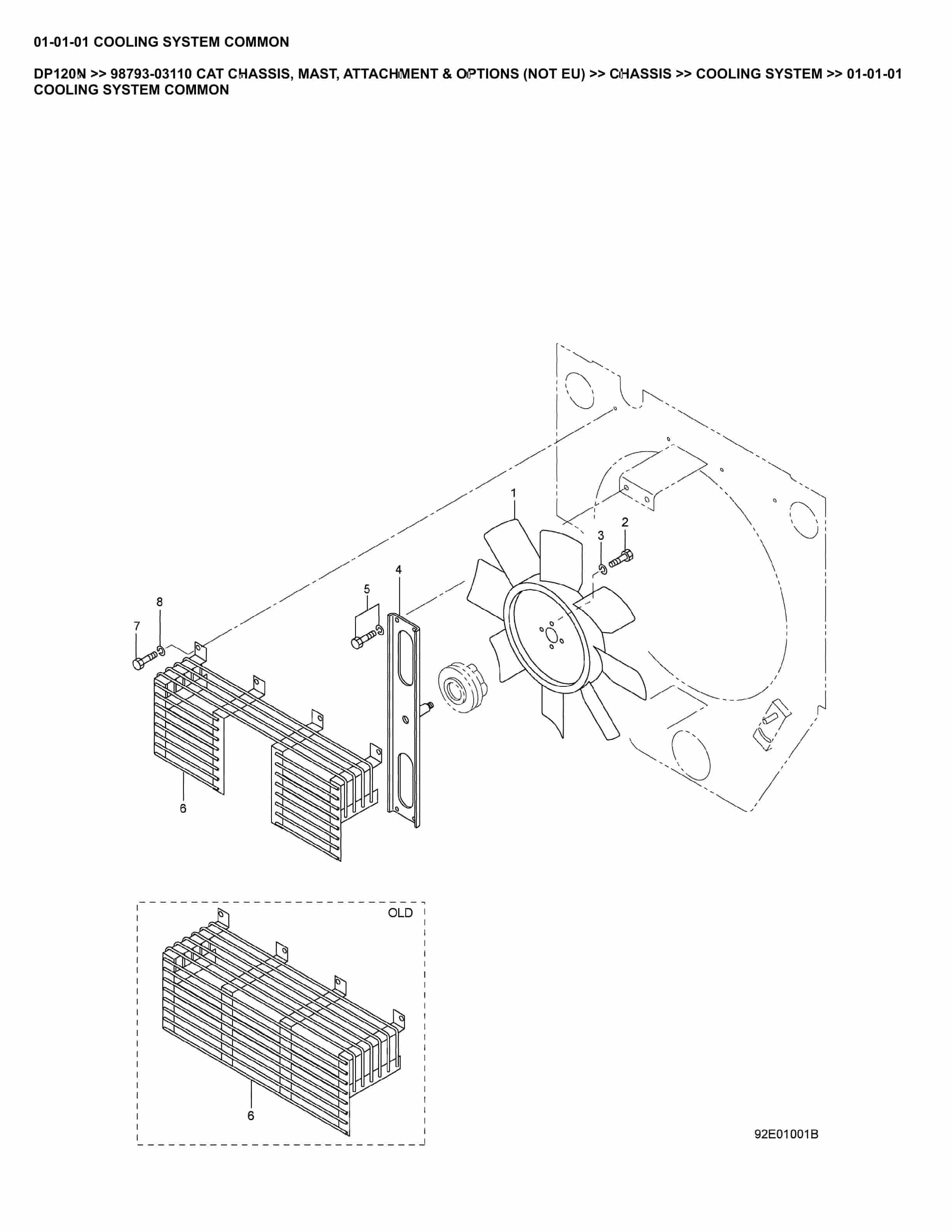 Caterpillar DP120N Parts Manual 98793-03110