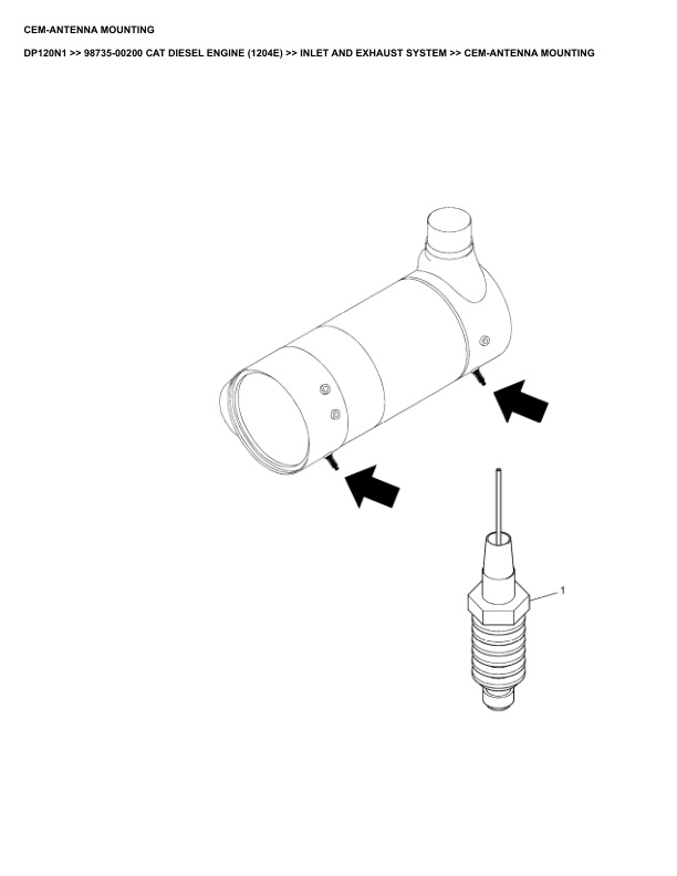Alternative view of Caterpillar DP120N1 Parts Manual 98735-00200