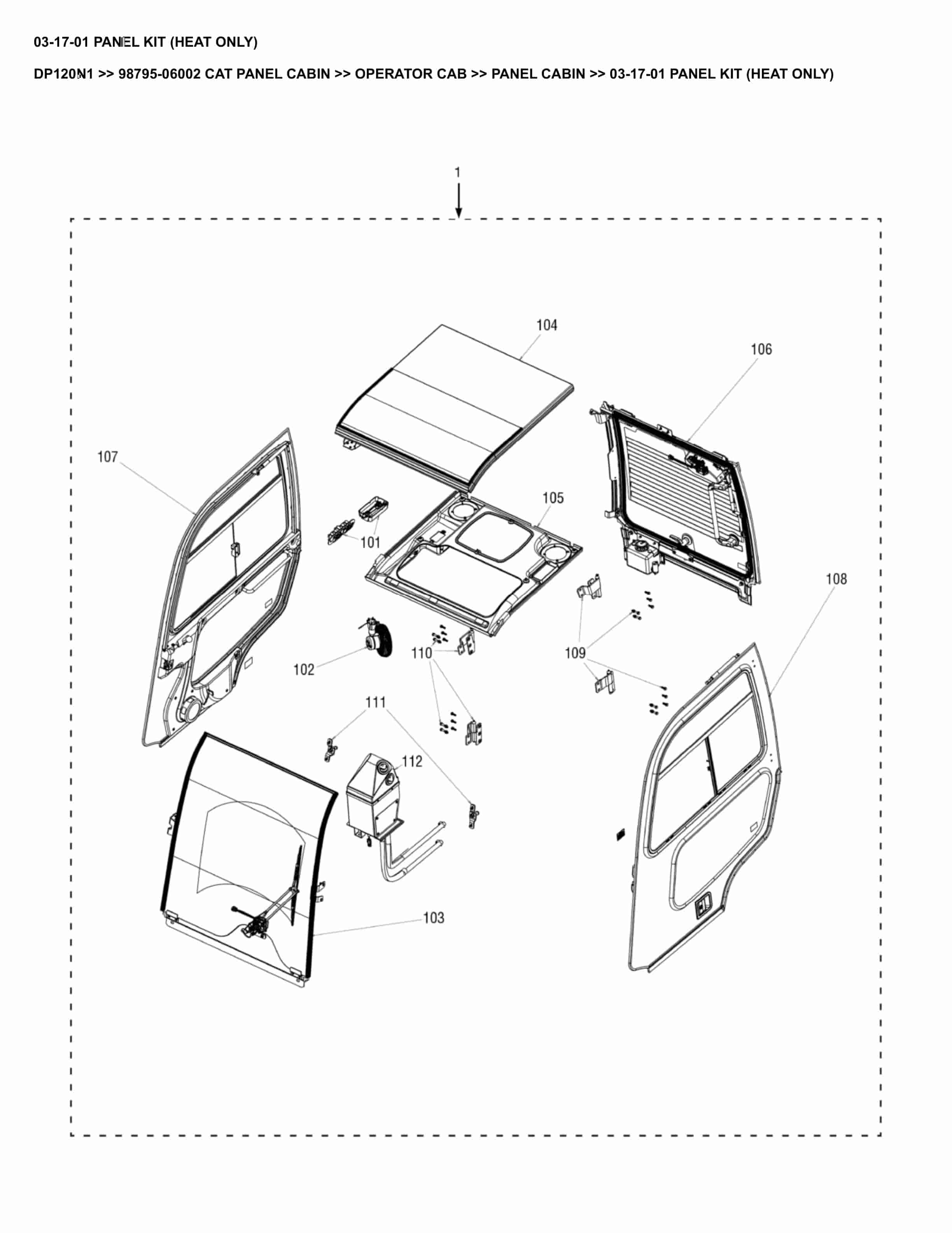 Caterpillar DP120N1 Parts Manual 98795-06002