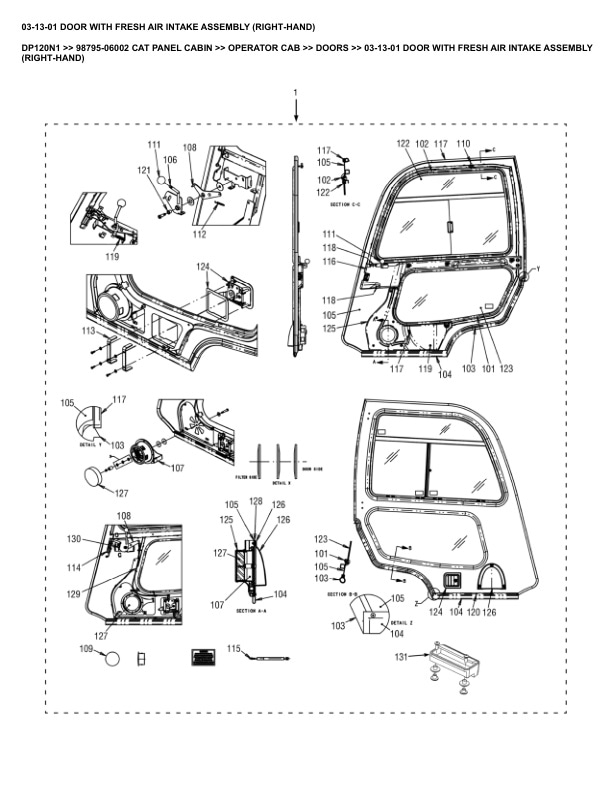 Alternative view of Caterpillar DP120N1 Parts Manual 98795-06002