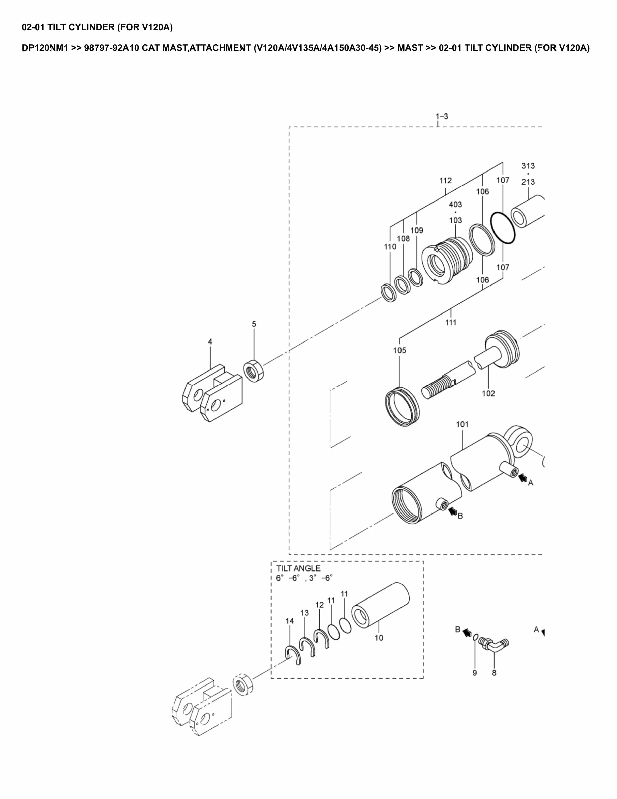 Caterpillar DP120NM1 Parts Manual 98797-92A10