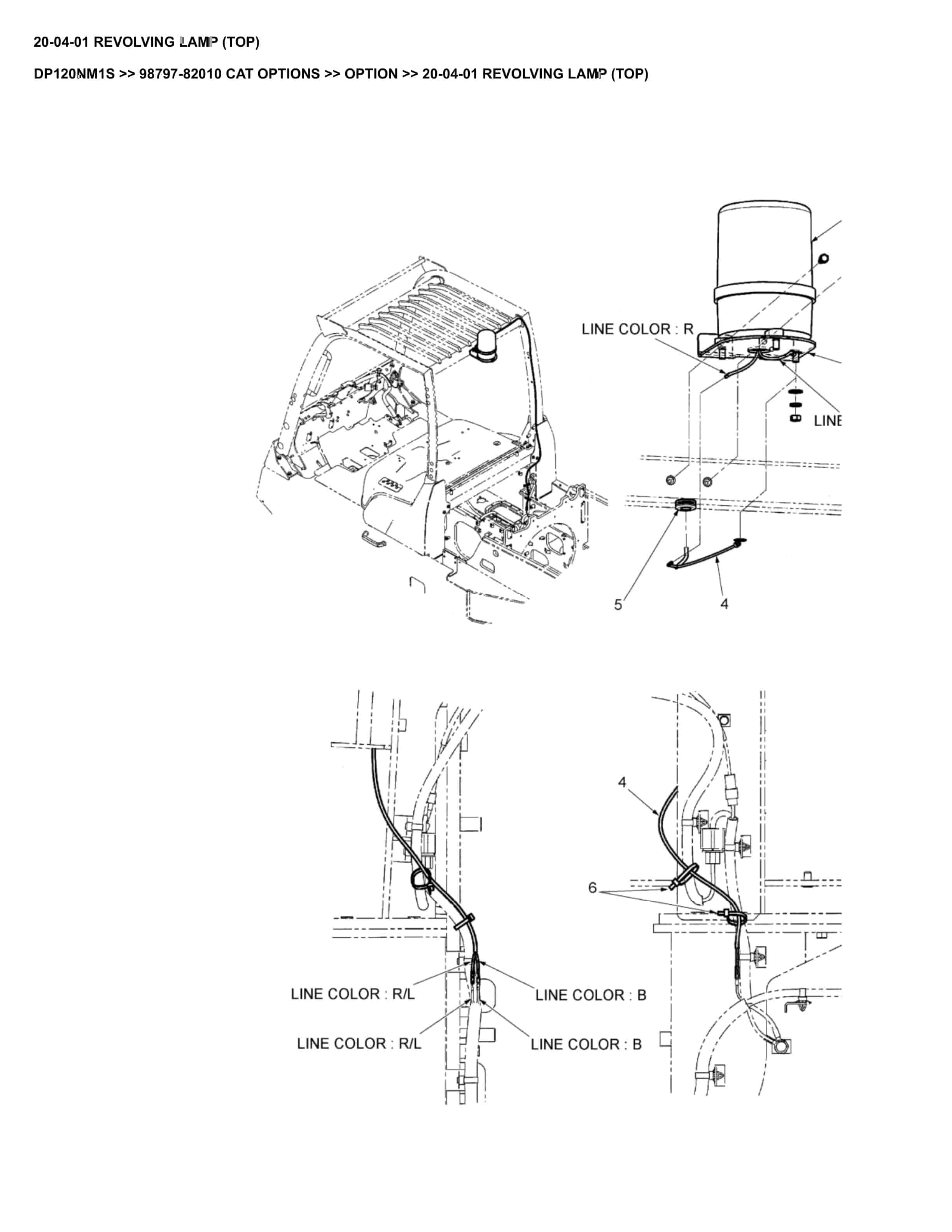 Caterpillar DP120NM1S Parts Manual 98797-82010