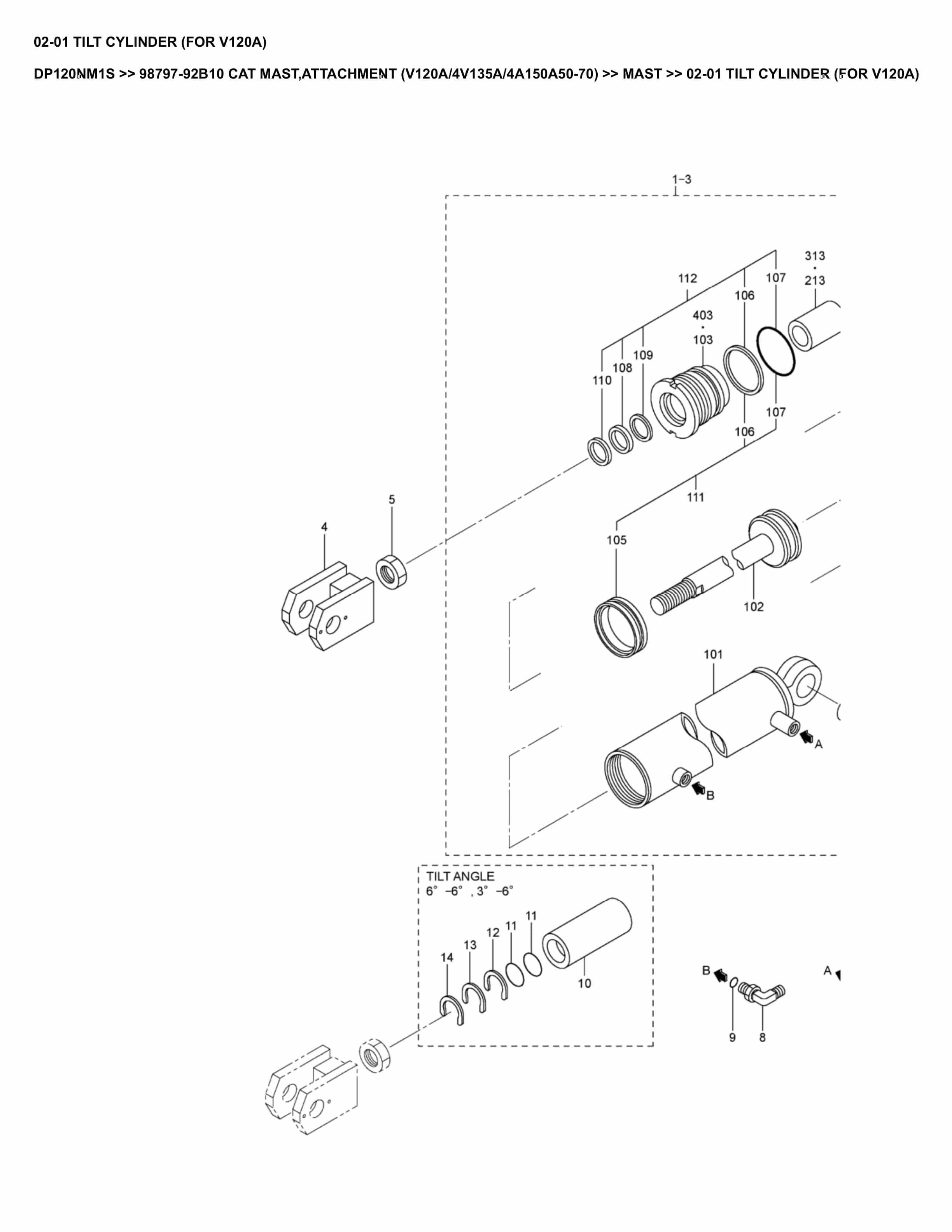 Caterpillar DP120NM1S Parts Manual 98797-92B10