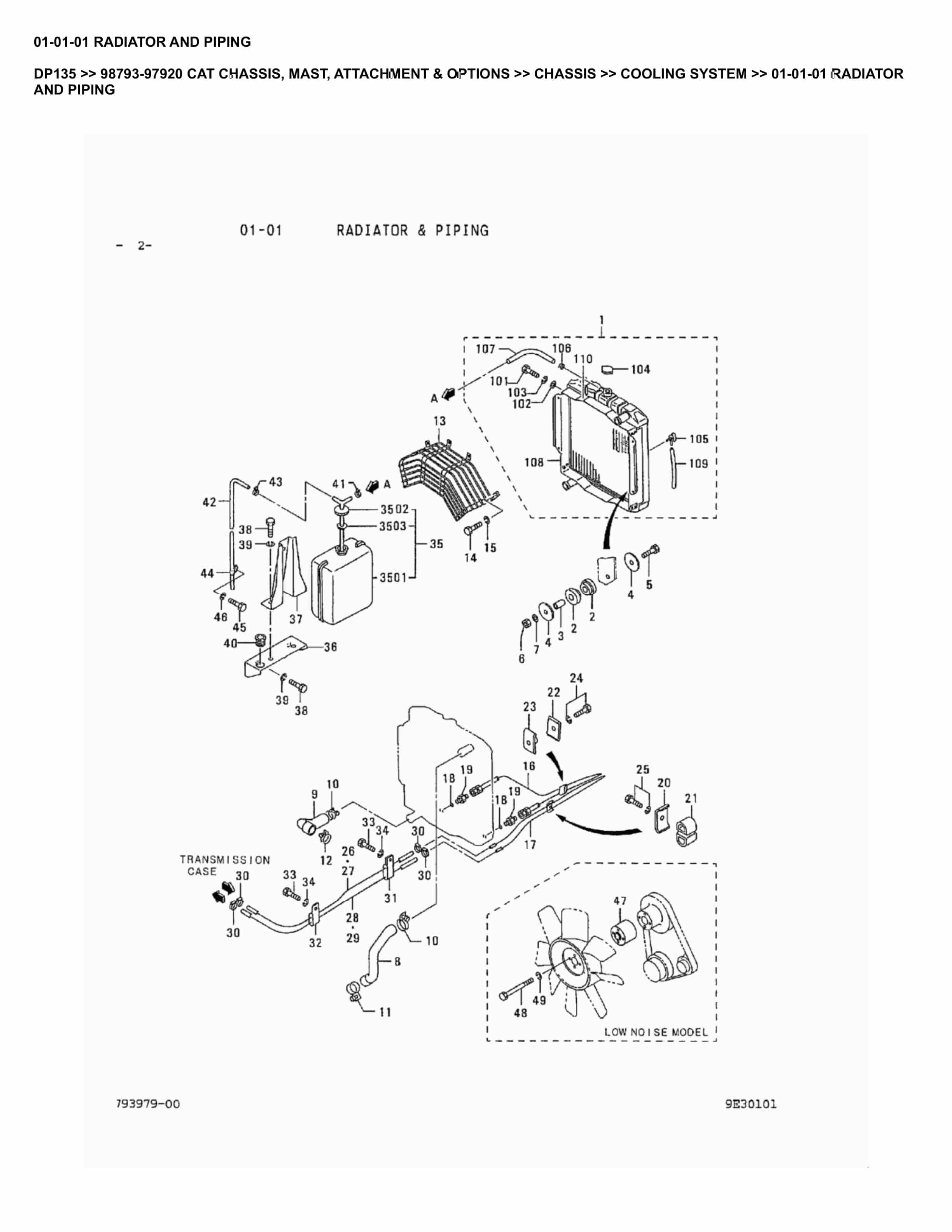 Caterpillar DP135 Parts Manual 98793-97920