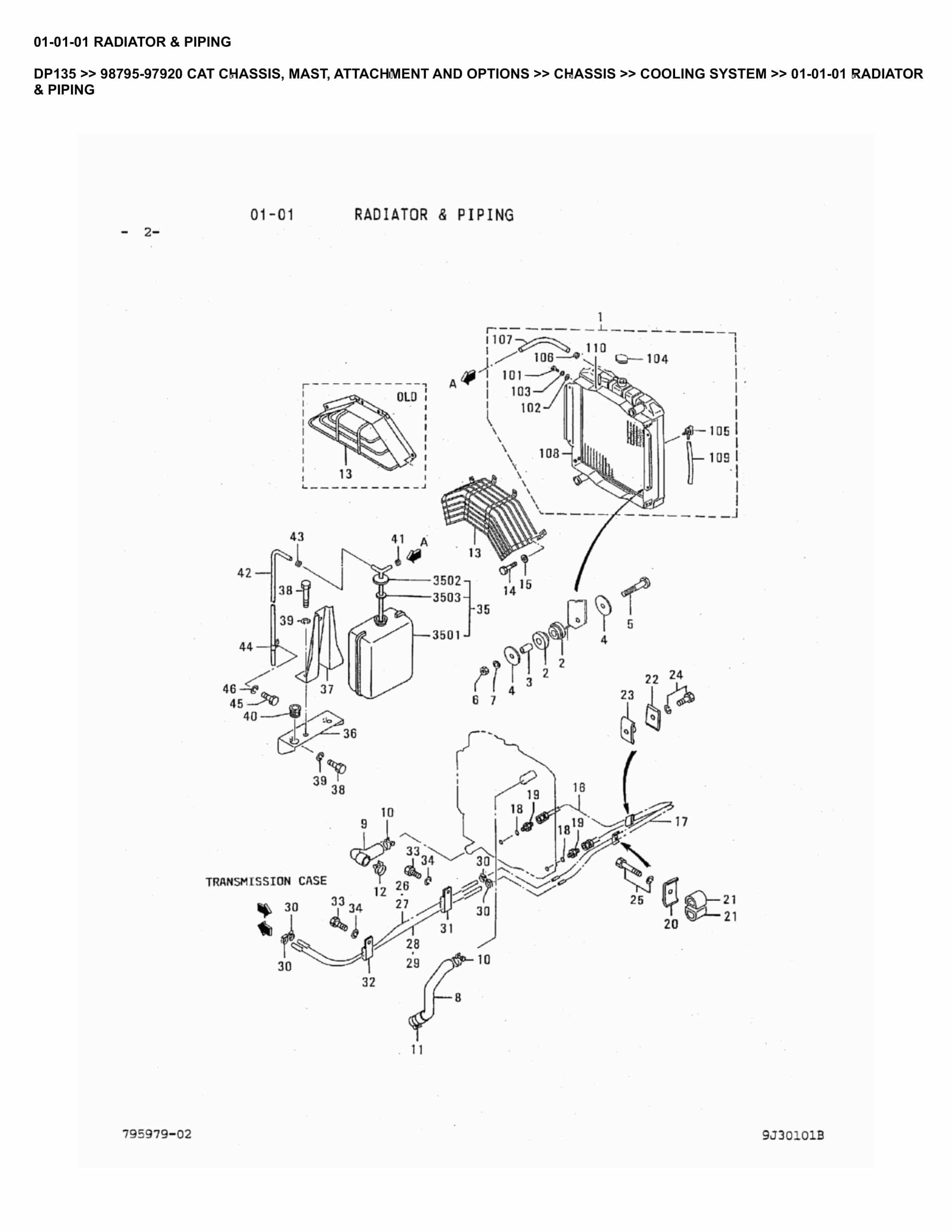 Caterpillar DP135 Parts Manual 98795-97920