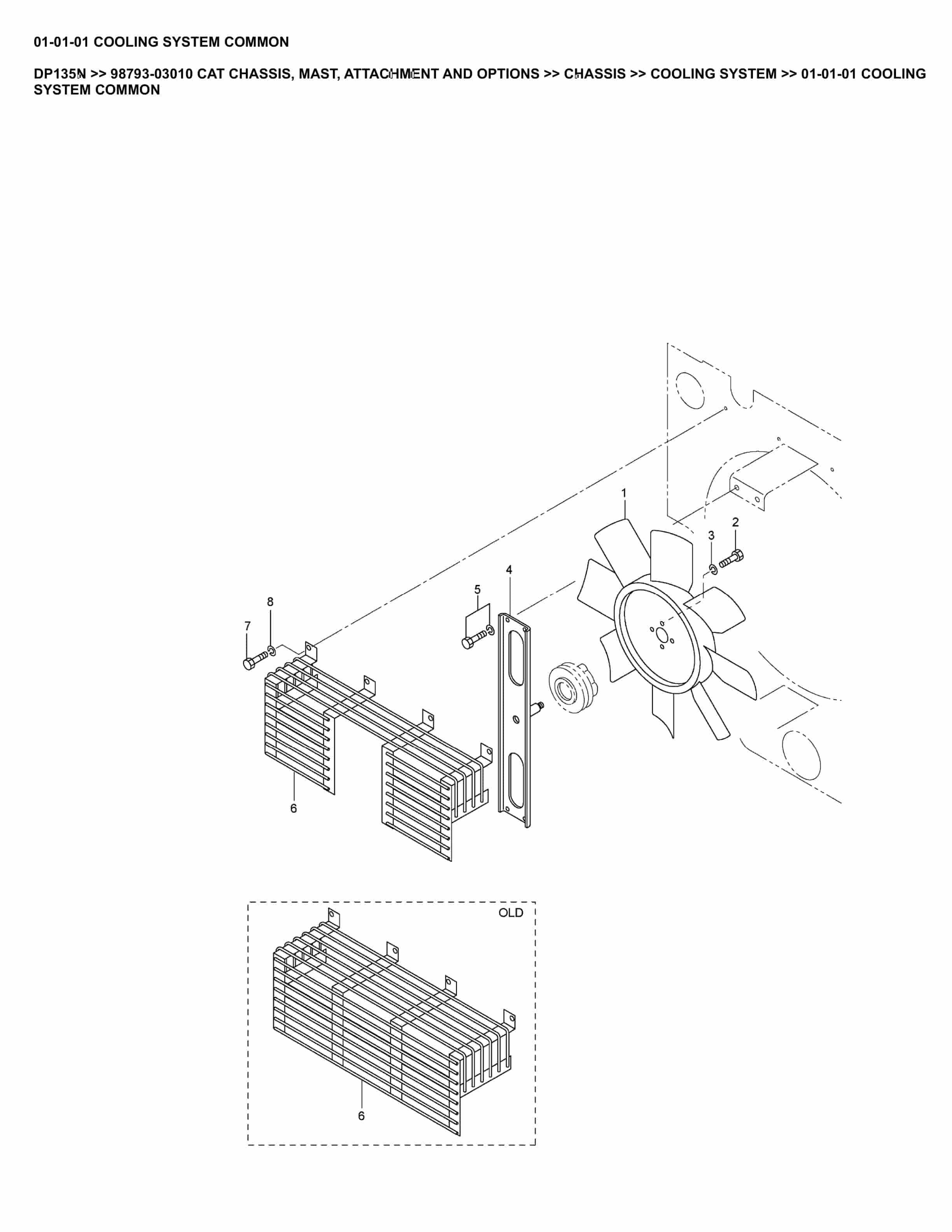 Caterpillar DP135N Parts Manual 98793-03010