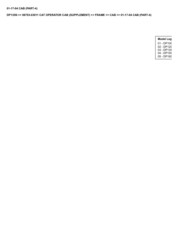 Alternative view of Caterpillar DP135N Parts Manual 98793-03011