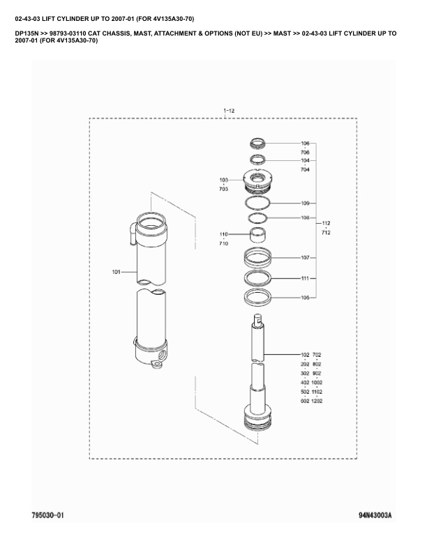 Caterpillar DP135N Parts Manual 98793-03110 3 Caterpillar DP135N Parts Manual 98793-03110 - Image 3