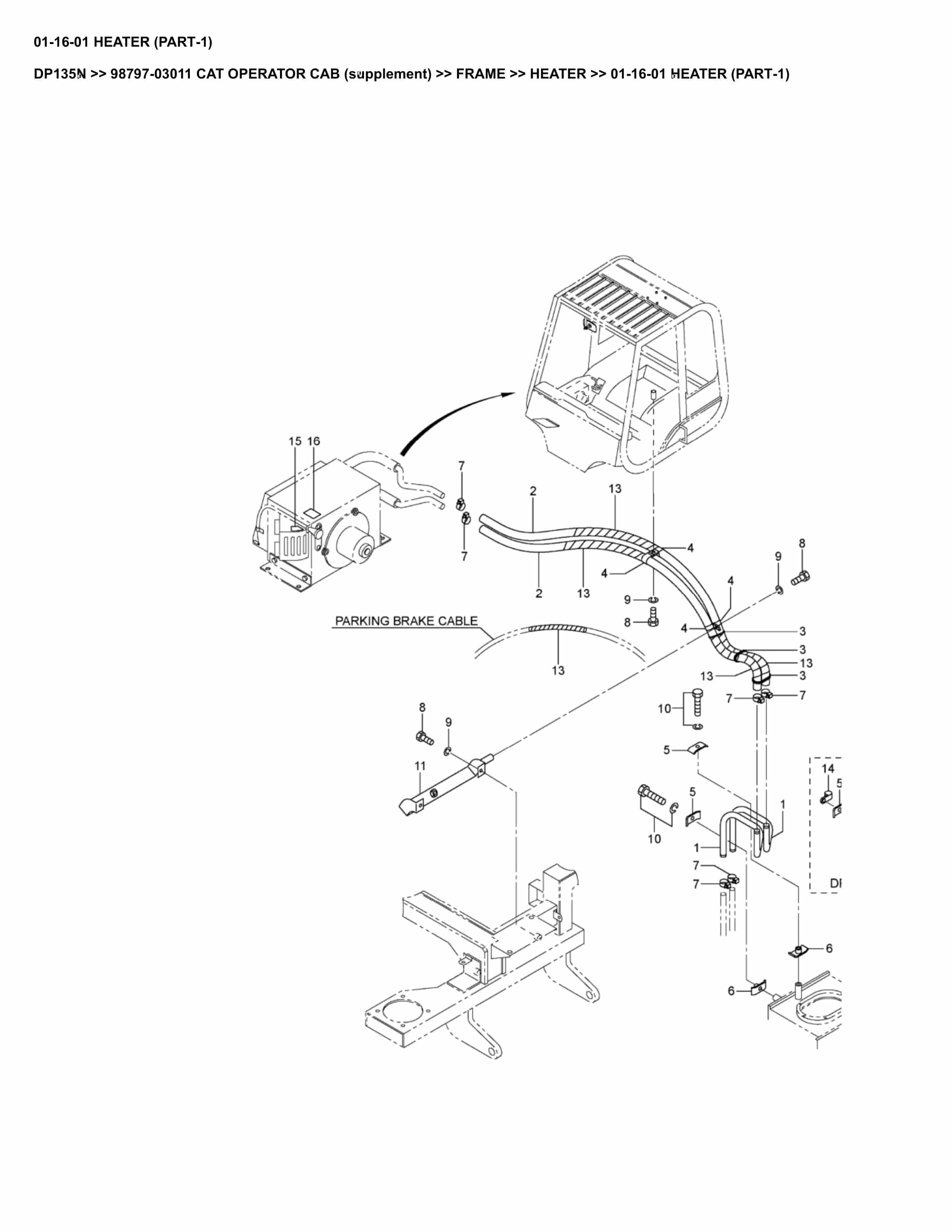 Caterpillar DP135N Parts Manual 98797-03011