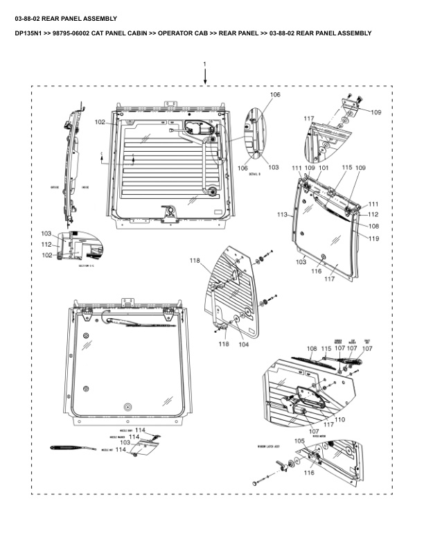 Alternative view of Caterpillar DP135N1 Parts Manual 98795-06002