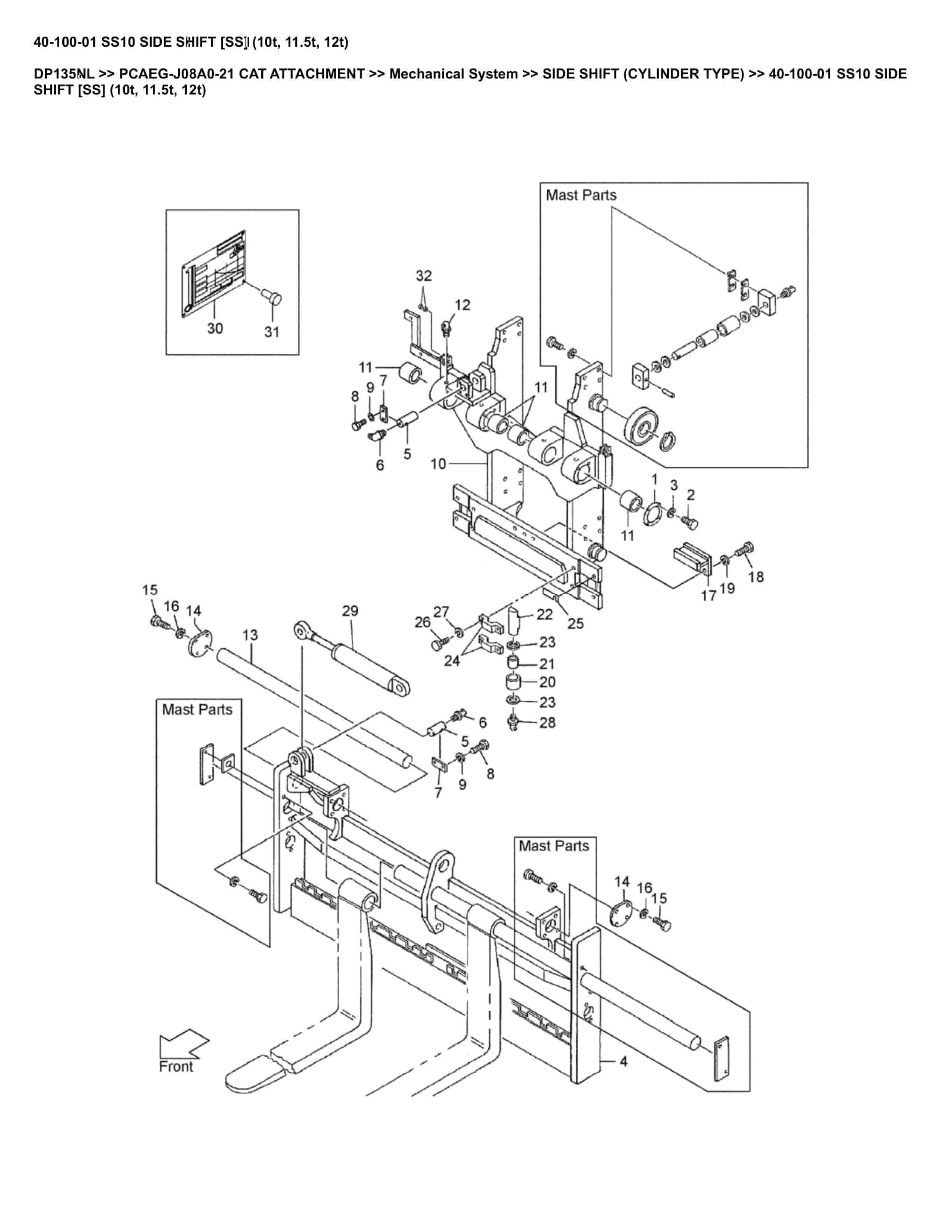 Caterpillar DP135NL Parts Manual PCAEG-J08A0-21