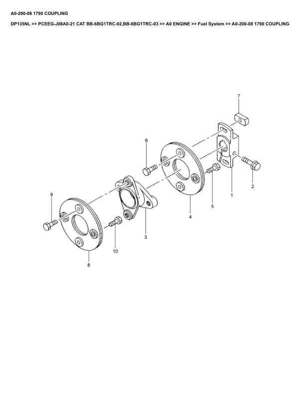 Alternative view of Caterpillar DP135NL Parts Manual PCEEG-J08A0-21