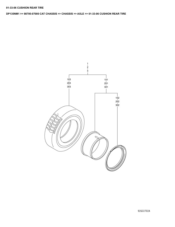 Alternative view of Caterpillar DP135NM1 Parts Manual 98795-07000