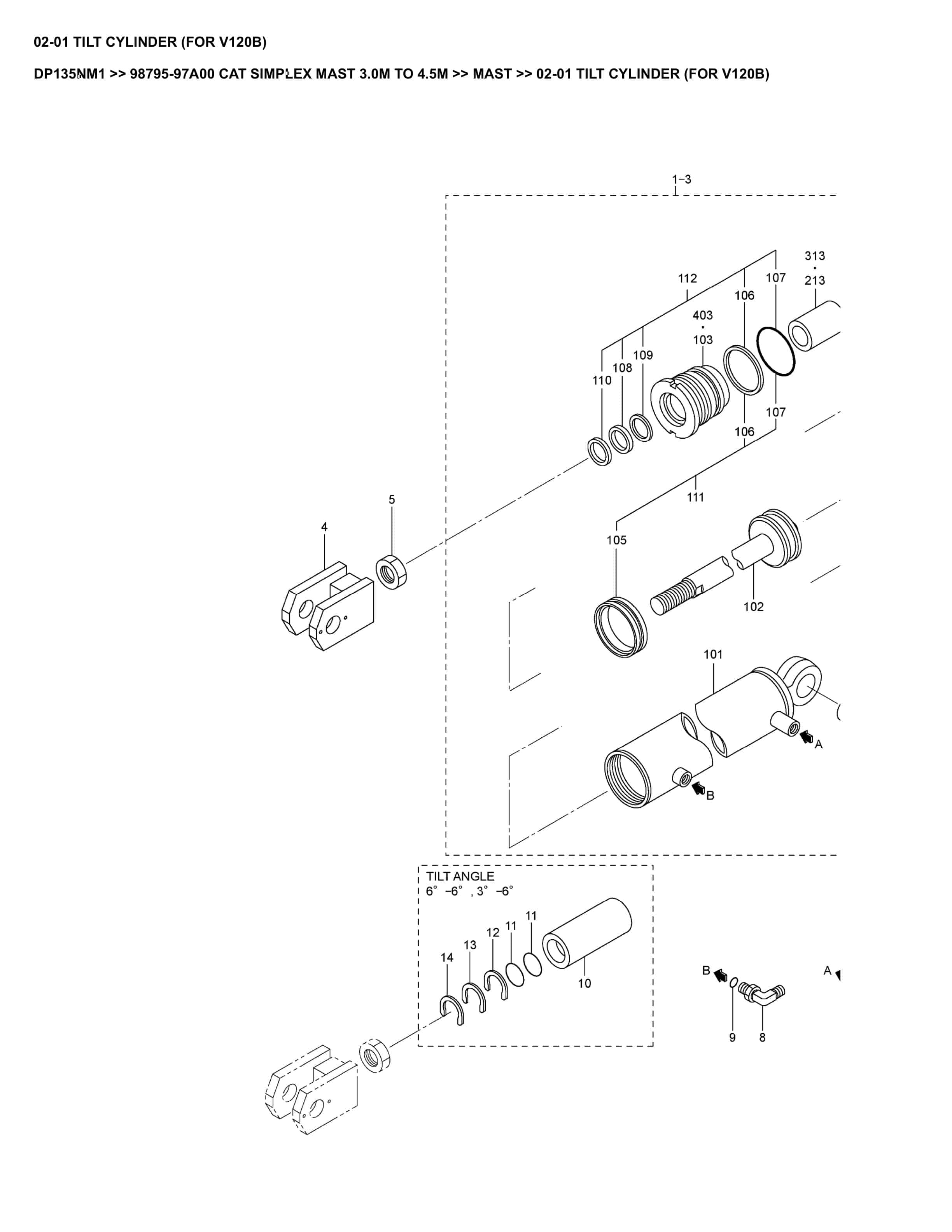 Caterpillar DP135NM1 Parts Manual 98795-97A00