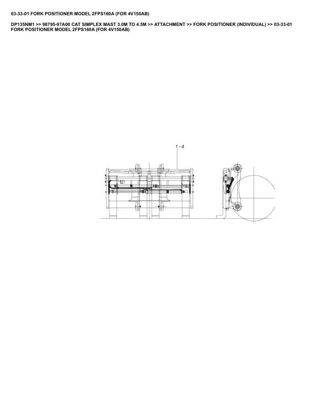 Alternative view of Caterpillar DP135NM1 Parts Manual 98795-97A00