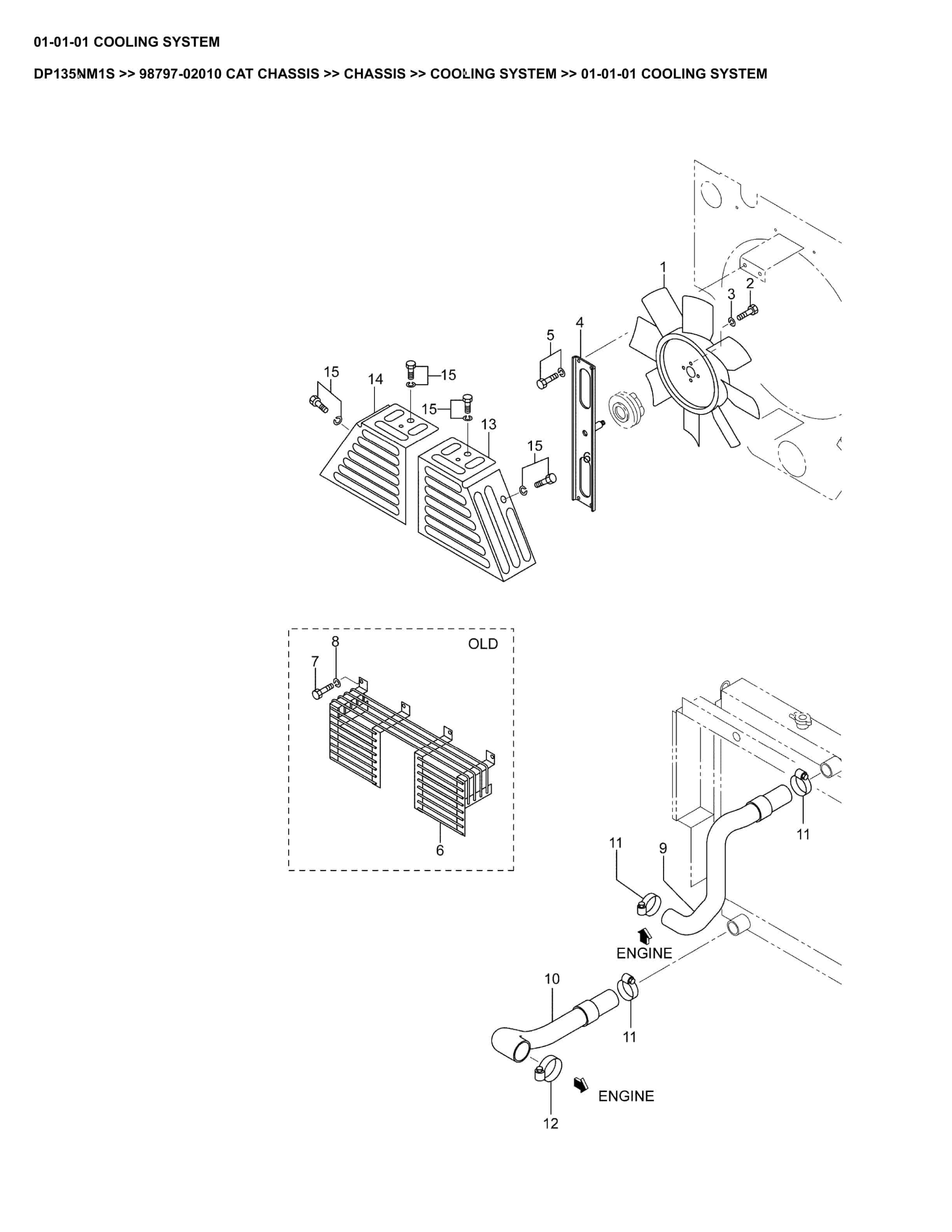 Caterpillar DP135NM1S Parts Manual 98797-02010
