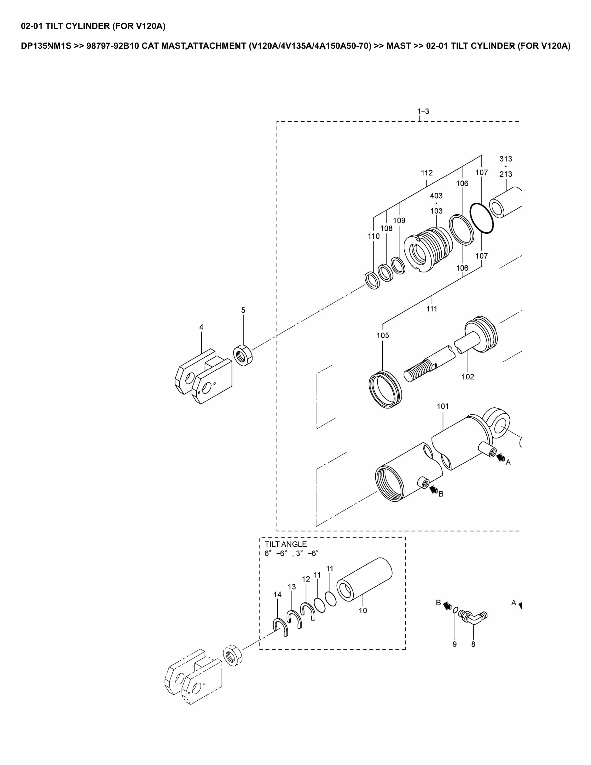 Caterpillar DP135NM1S Parts Manual 98797-92B10