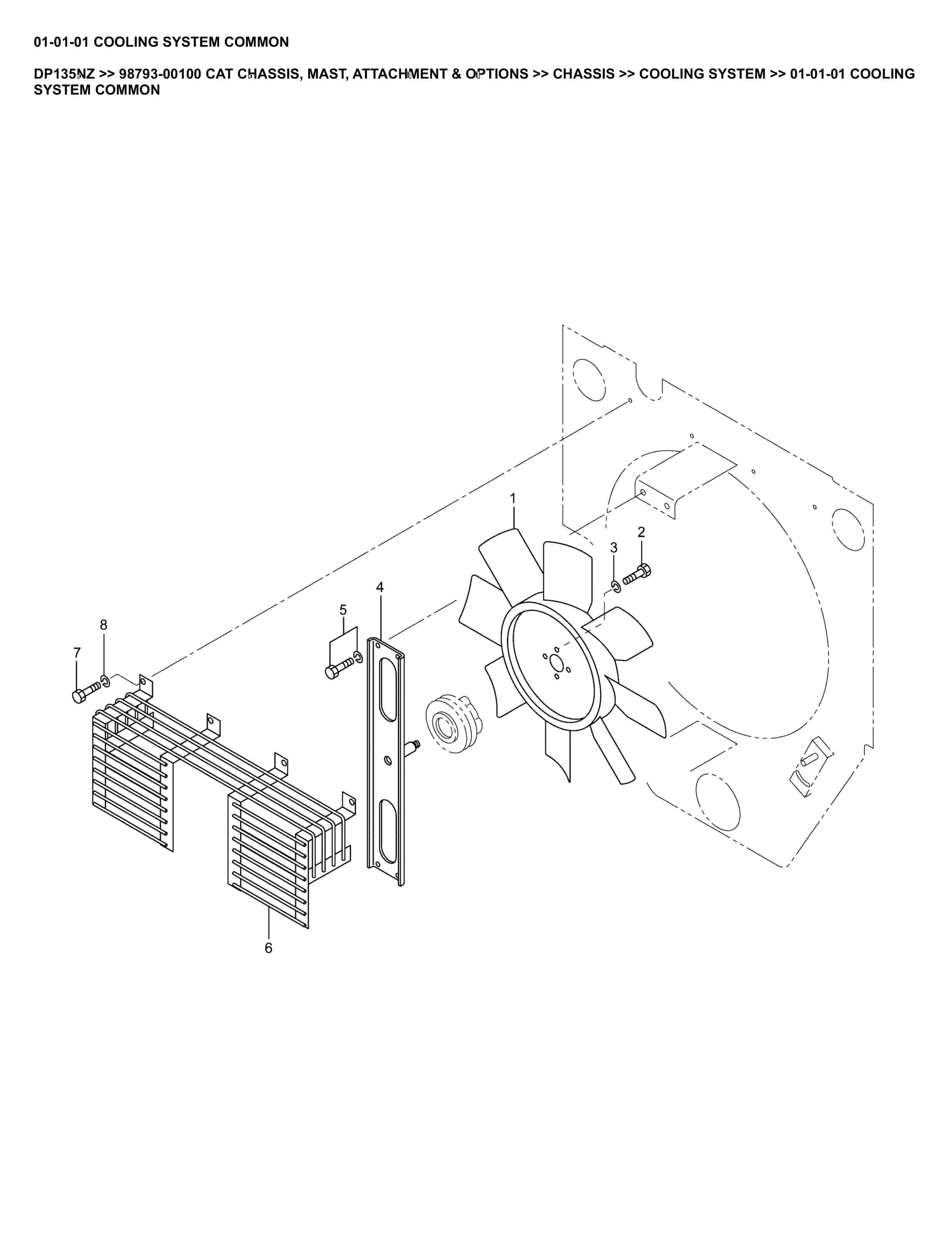 Caterpillar DP135NZ Parts Manual 98793-00100