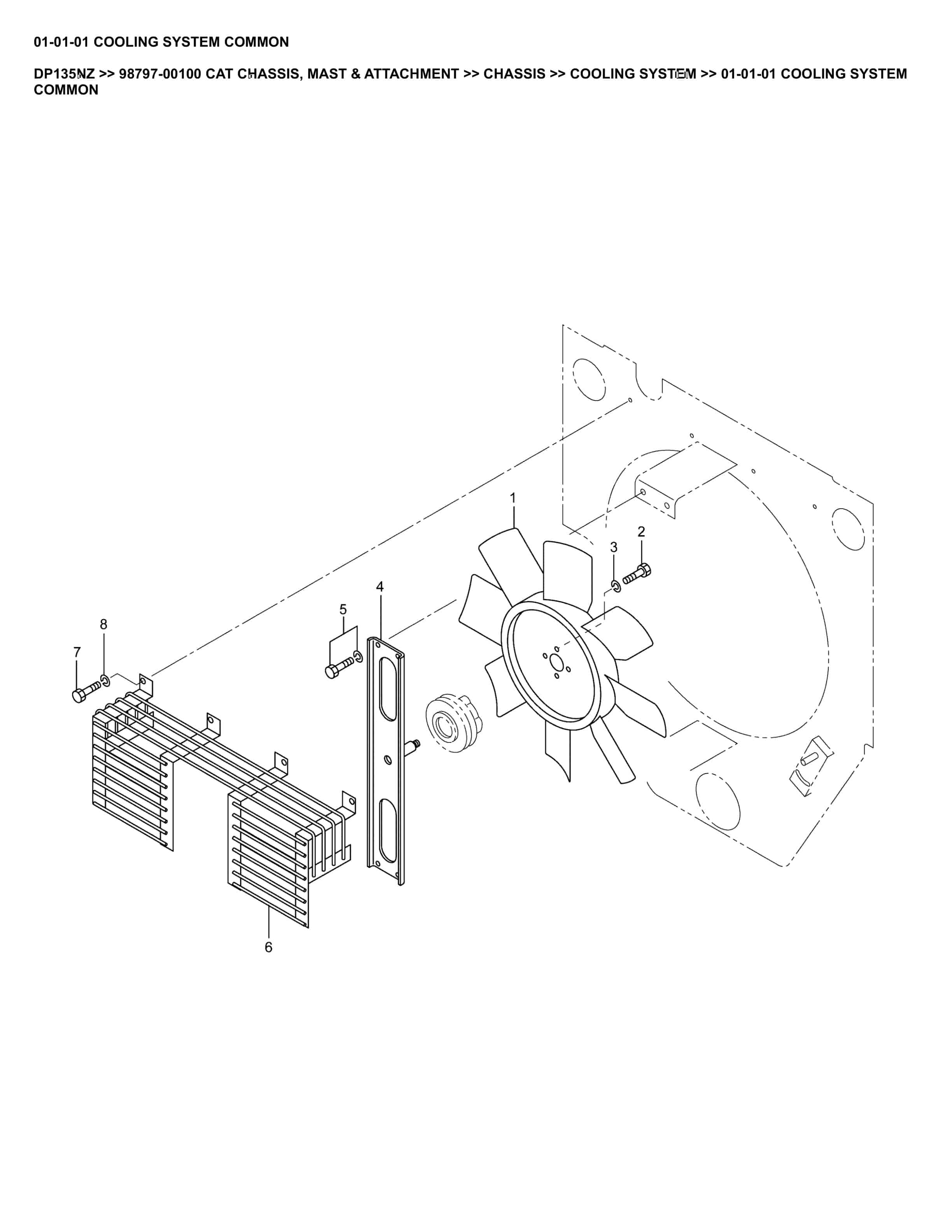 Caterpillar DP135NZ Parts Manual 98797-00100