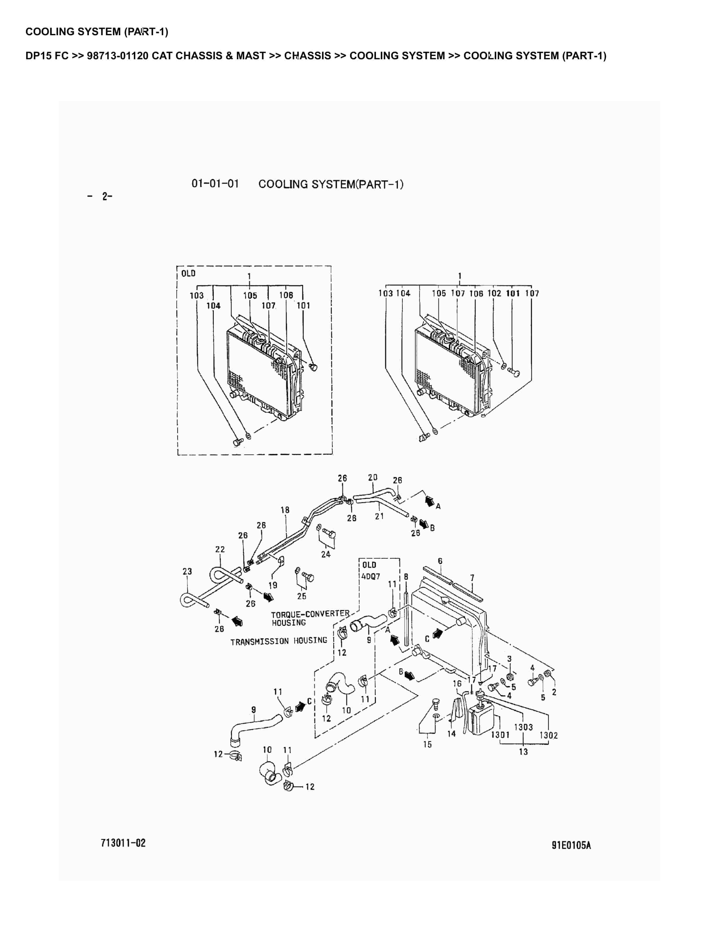 Caterpillar DP15 FC Parts Manual 98713-01120