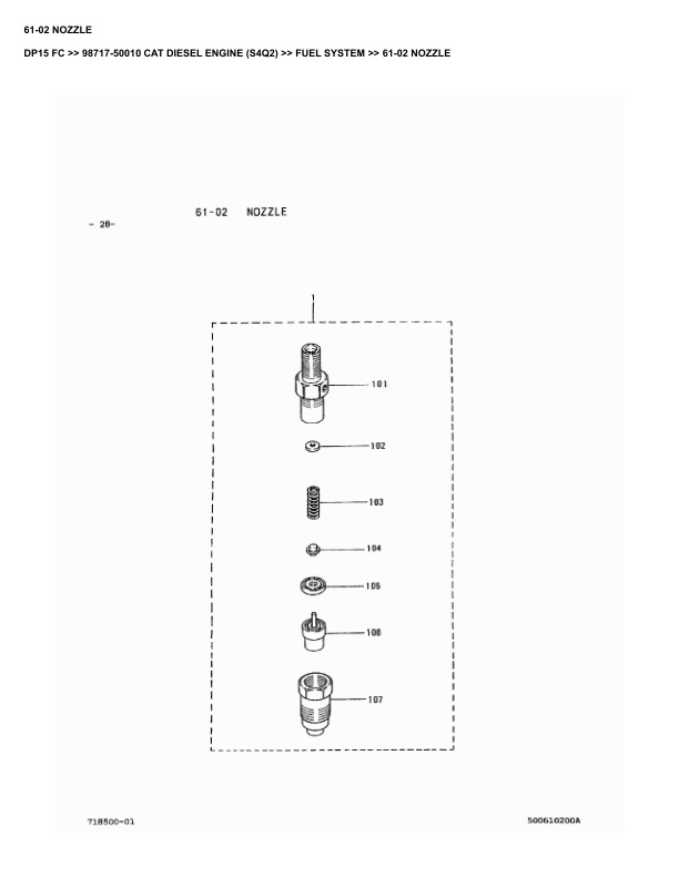 Alternative view of Caterpillar DP15 FC Parts Manual 98717-50010