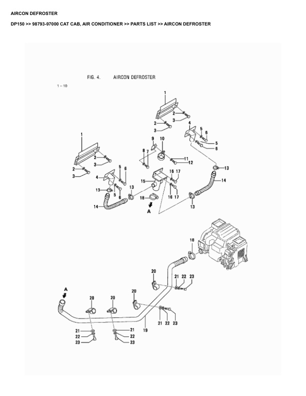 Alternative view of Caterpillar DP150 Parts Manual 98793-97000