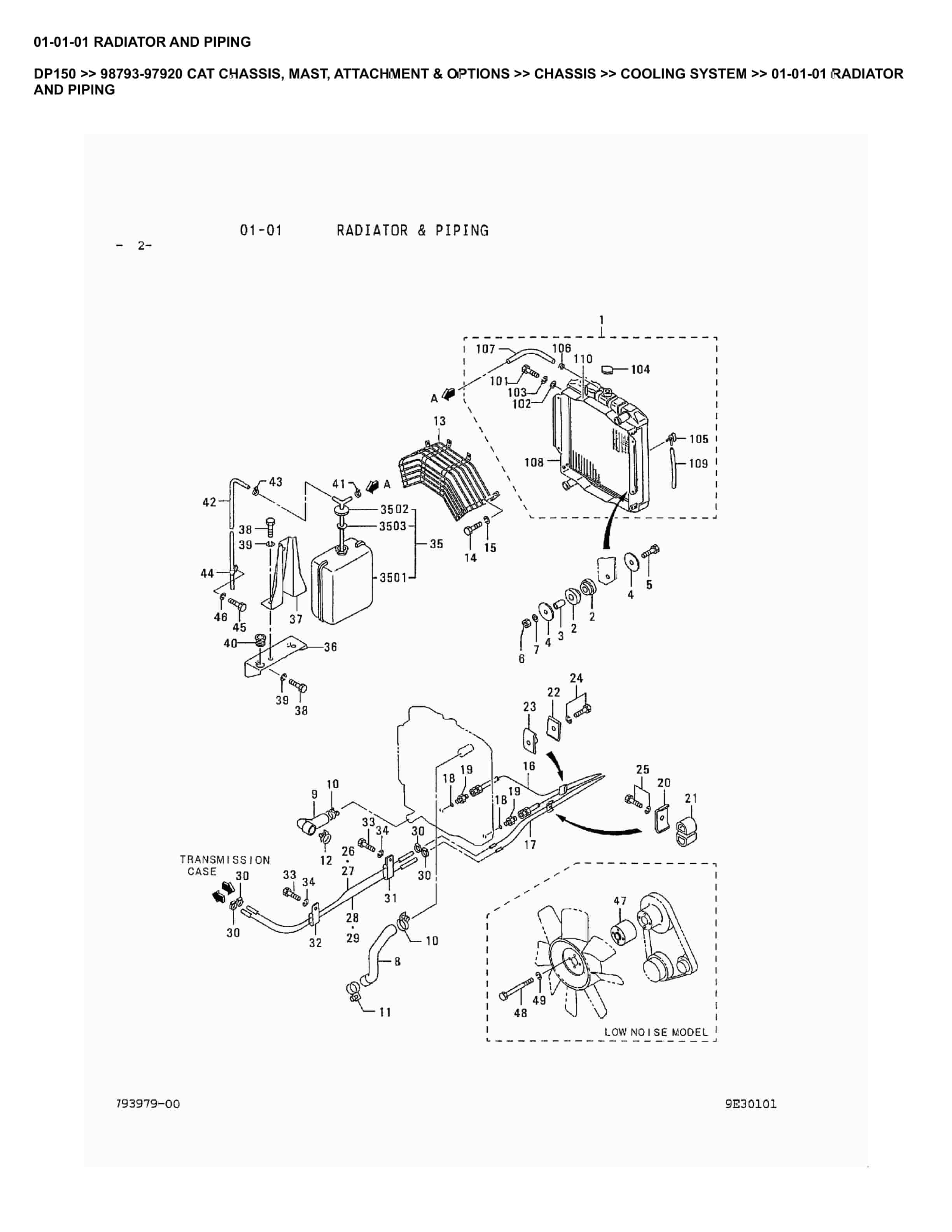 Caterpillar DP150 Parts Manual 98793-97920