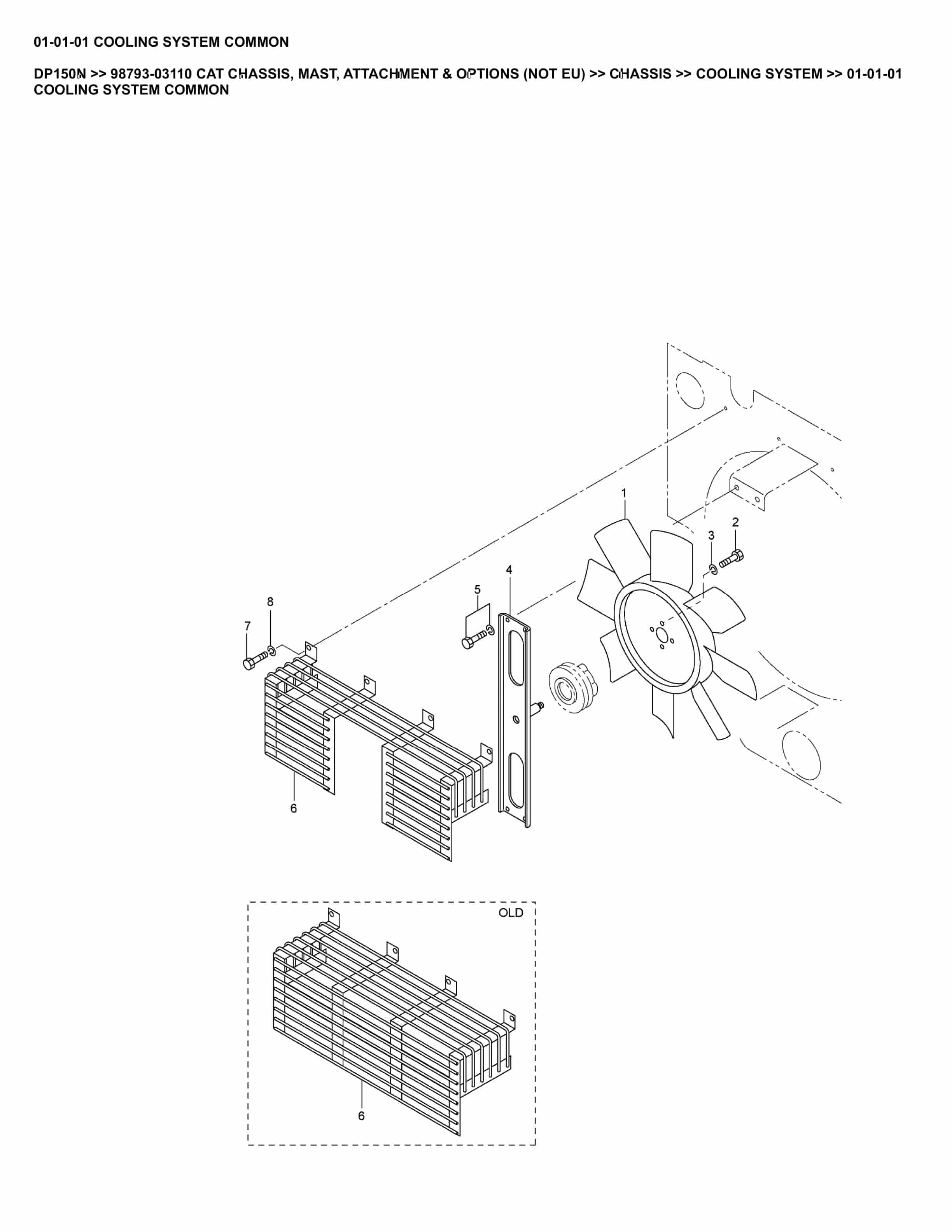 Caterpillar DP150N Parts Manual 98793-03110