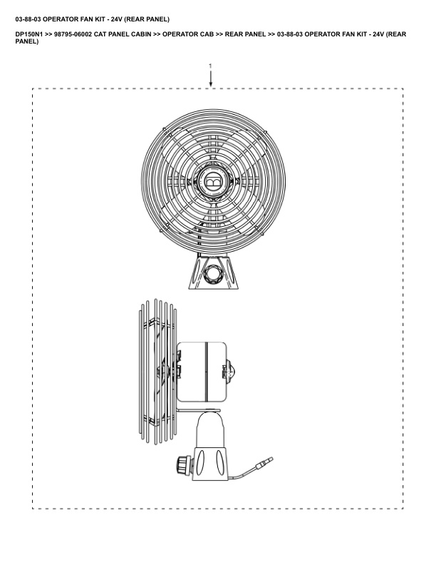 Alternative view of Caterpillar DP150N1 Parts Manual 98795-06002