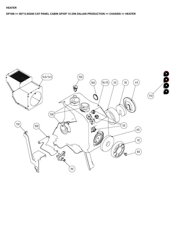 Caterpillar DP18N Parts Manual 98713-85200-5