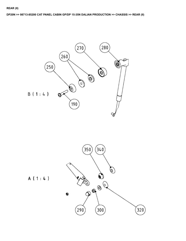 Caterpillar DP20N Parts Manual 98713-85200-2