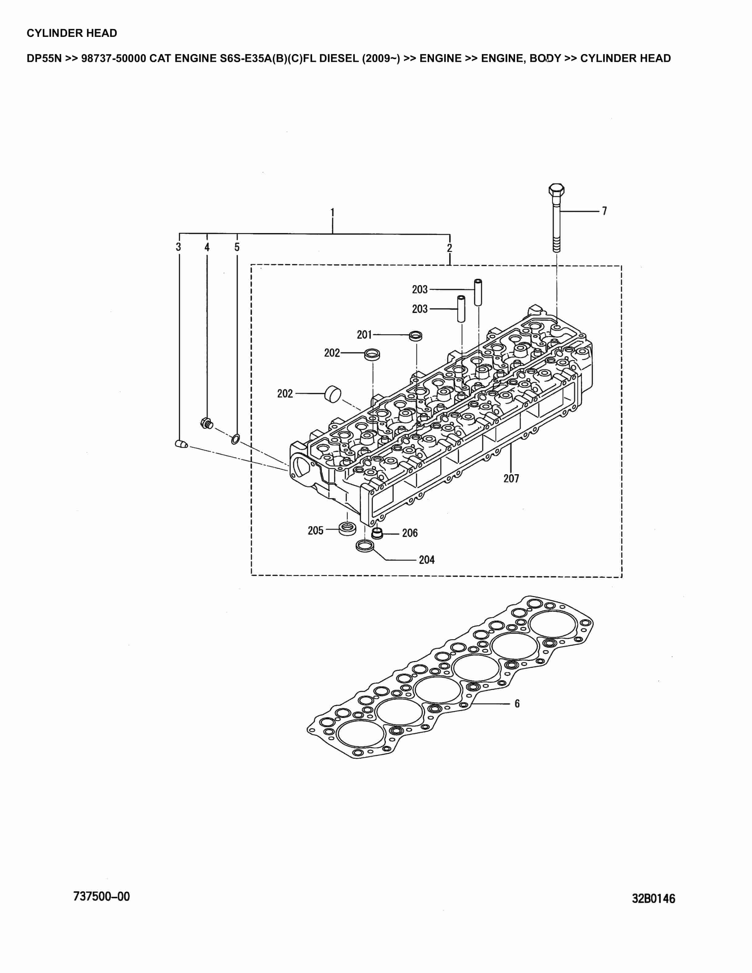 Caterpillar DP55N Parts Manual 98737-50000