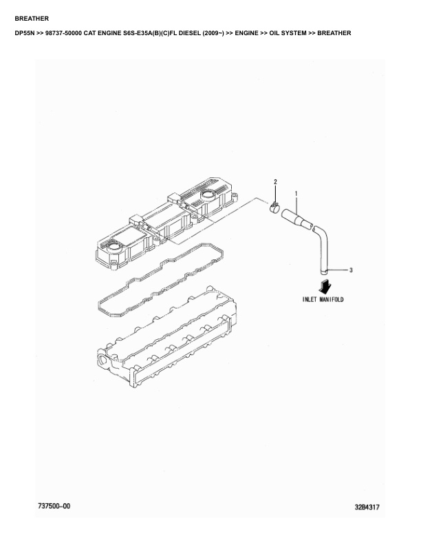 Alternative view of Caterpillar DP55N Parts Manual 98737-50000