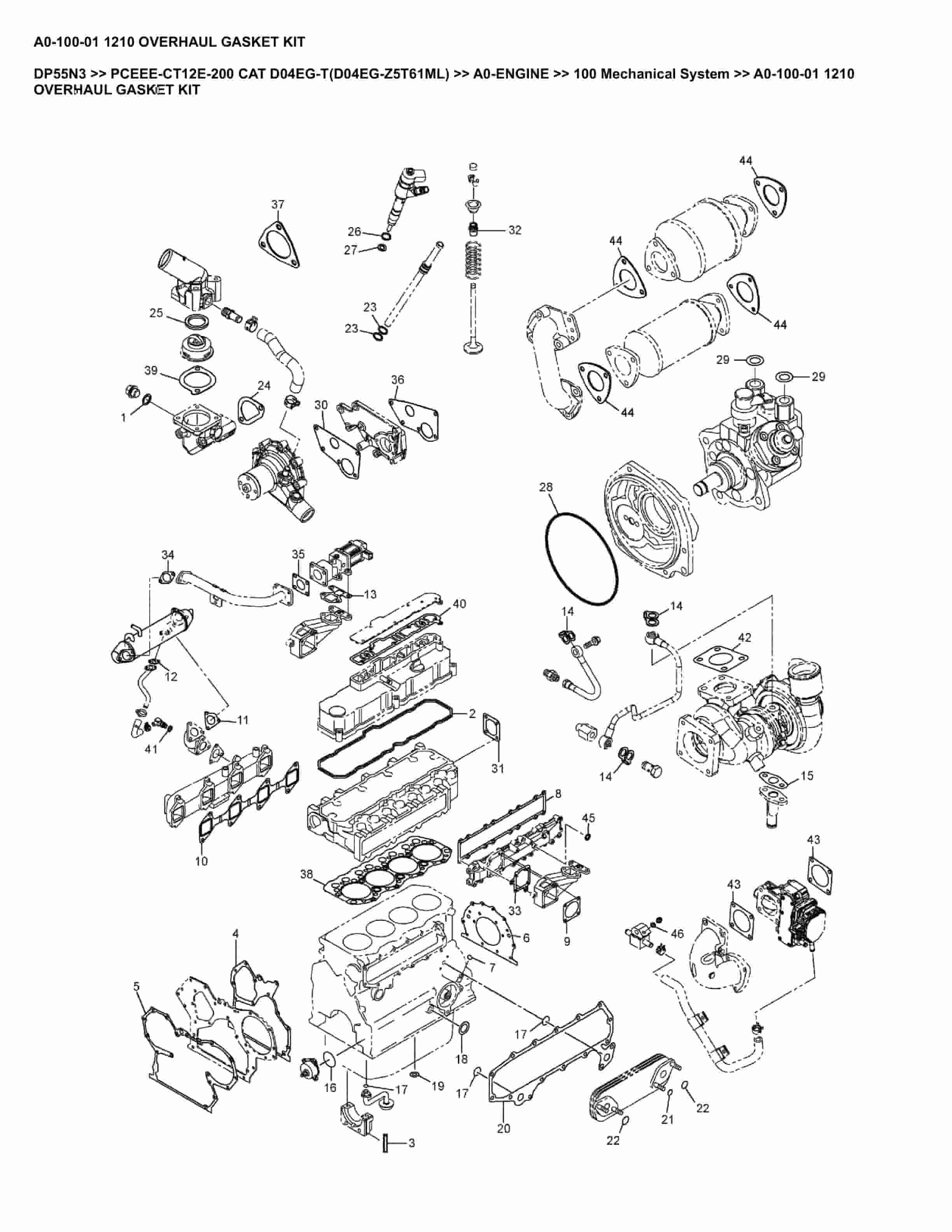 Caterpillar DP55N3 Parts Manual PCEEE-CT12E-200