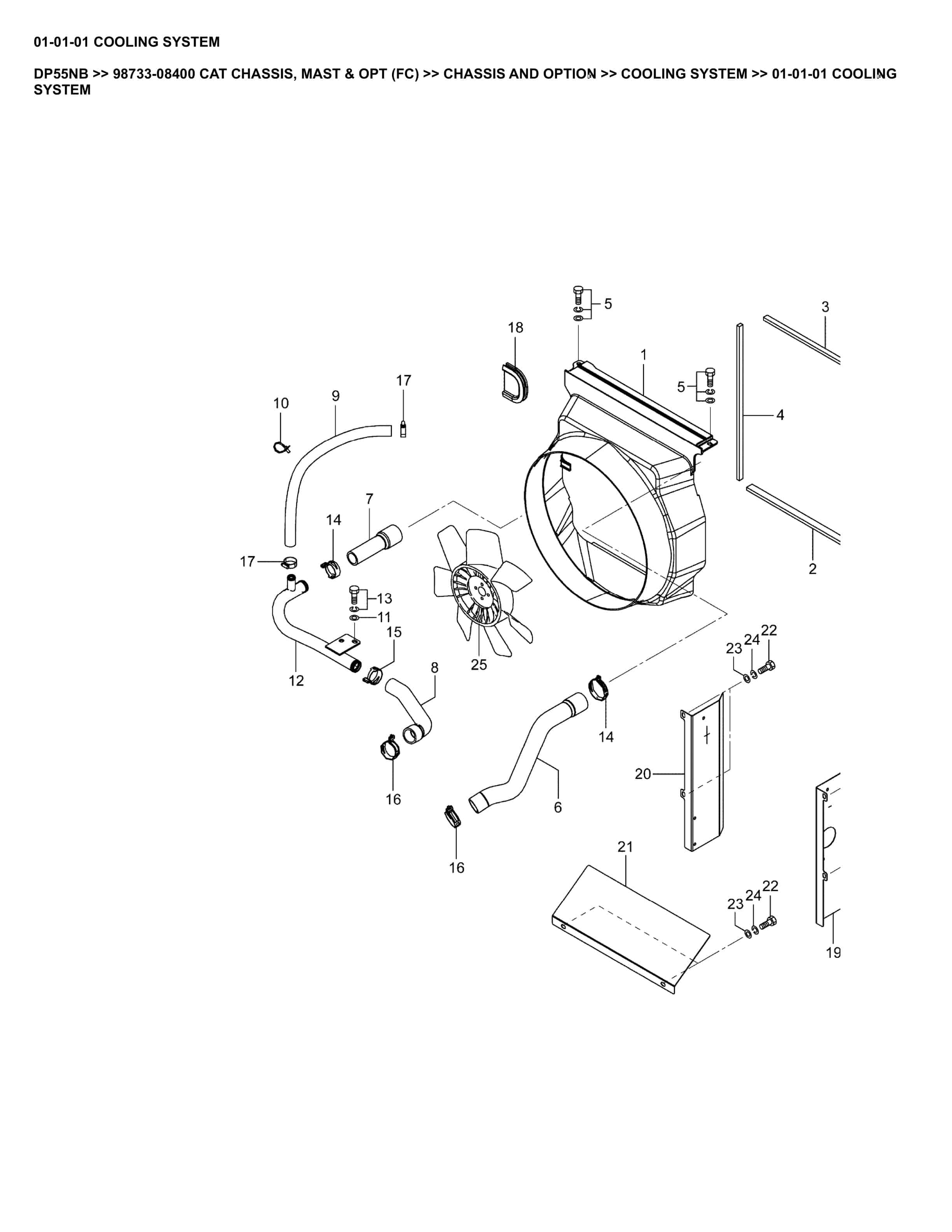 Caterpillar DP55NB Parts Manual 98733-08400