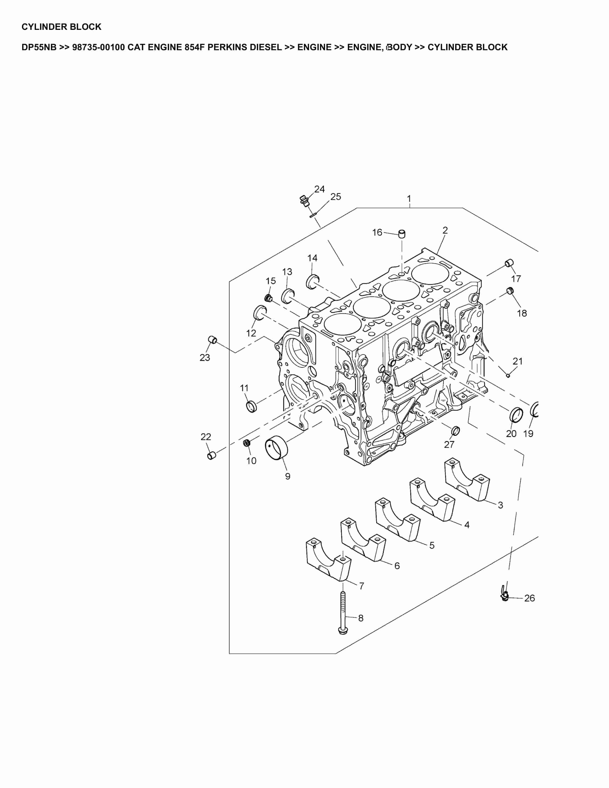 Caterpillar DP55NB Parts Manual 98735-00100