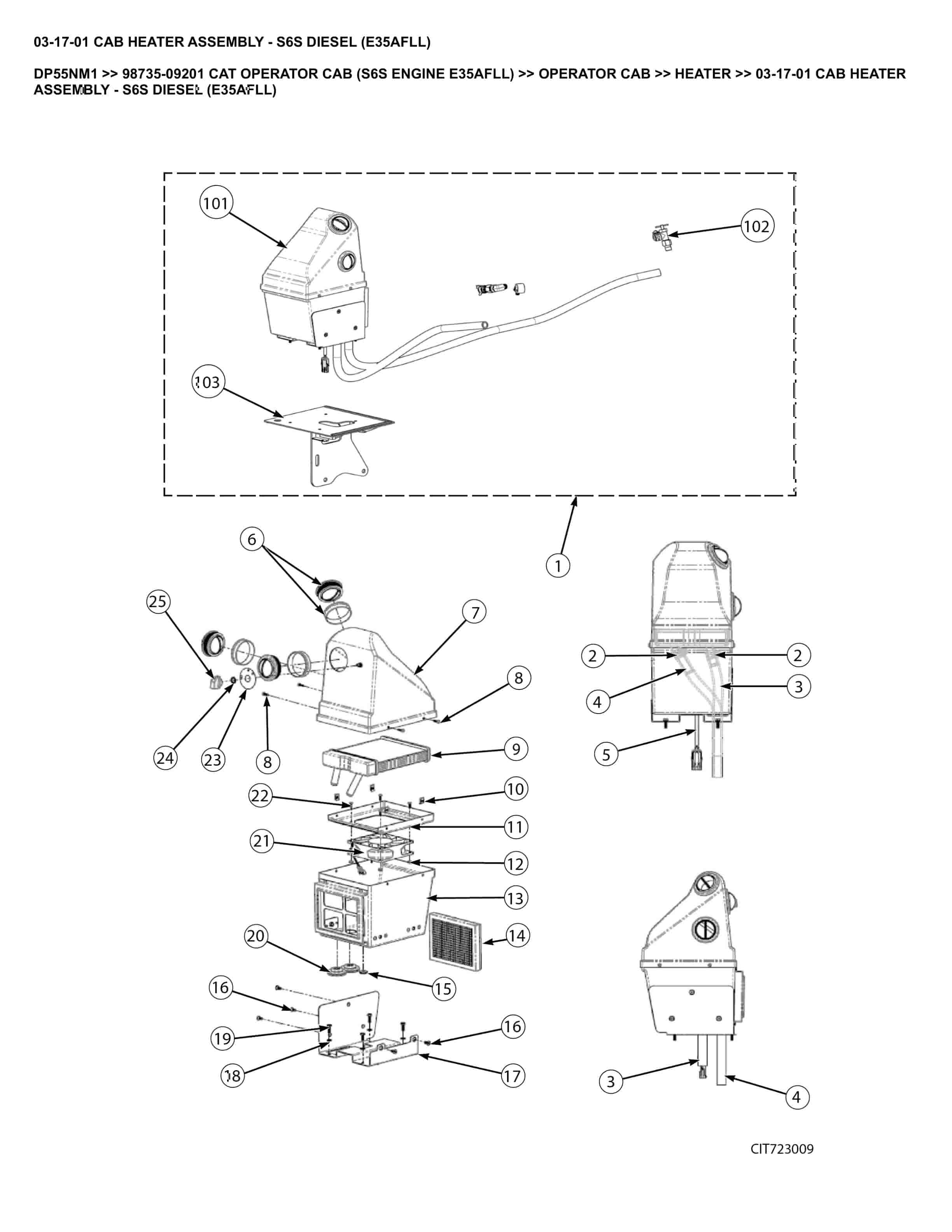 Caterpillar DP55NM1 Parts Manual 98735-09201