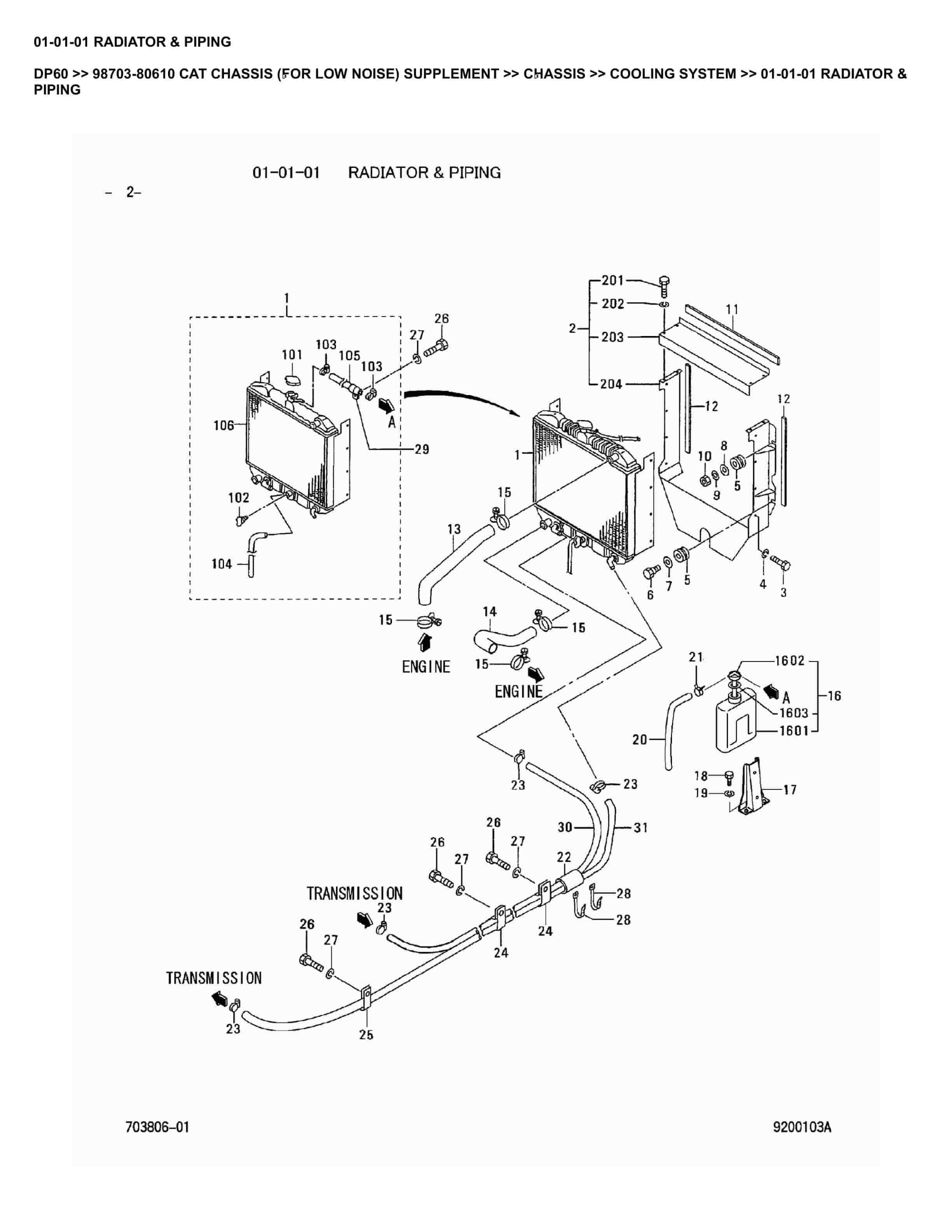 Caterpillar DP60 Parts Manual 98703-80610