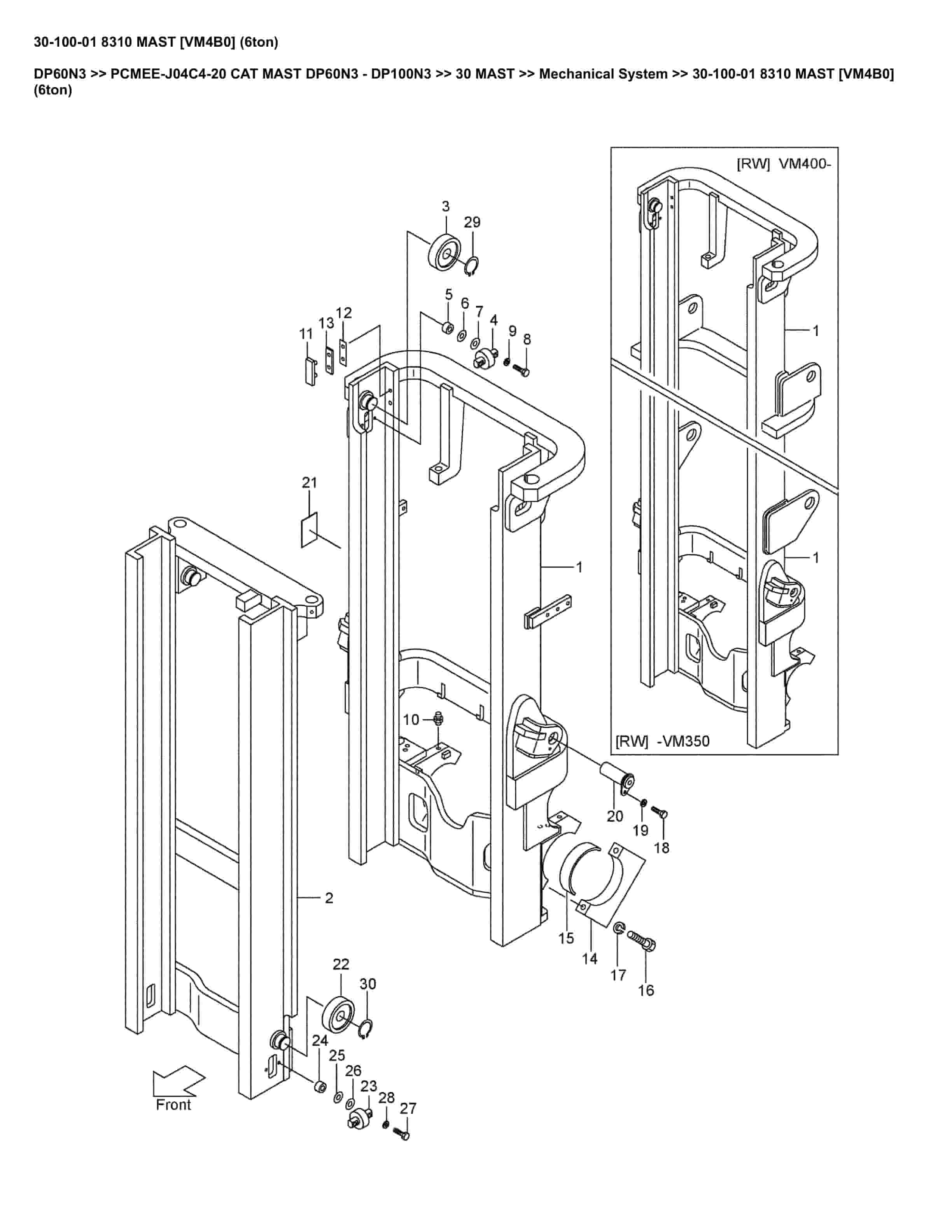 Caterpillar DP60N3 Parts Manual PCMEE-J04C4-20