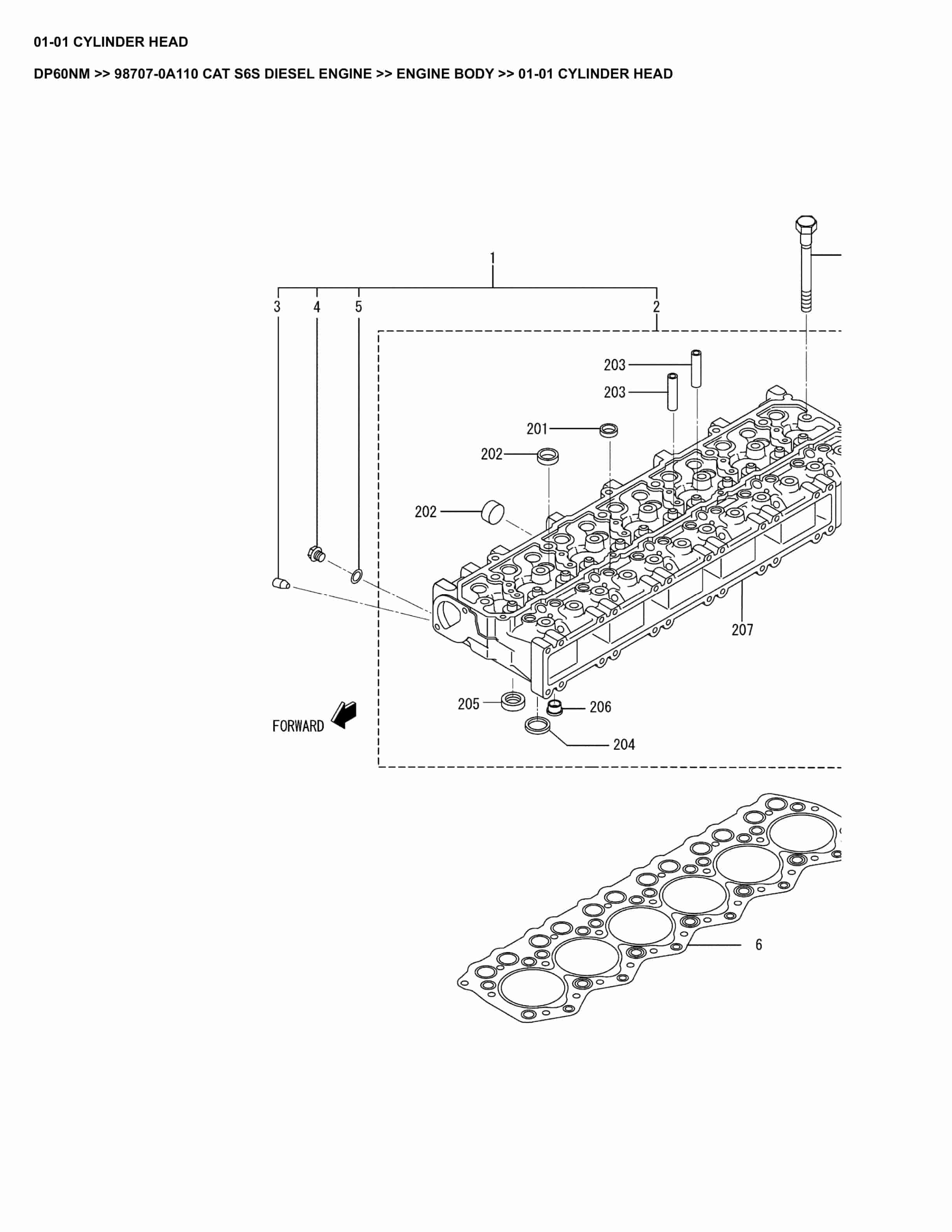Caterpillar DP60NM Parts Manual 98707-0A110