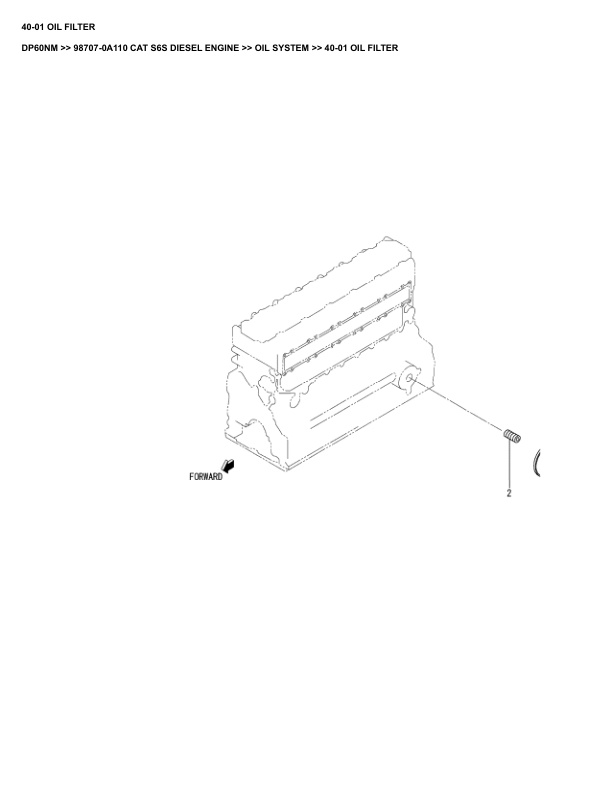 Alternative view of Caterpillar DP60NM Parts Manual 98707-0A110
