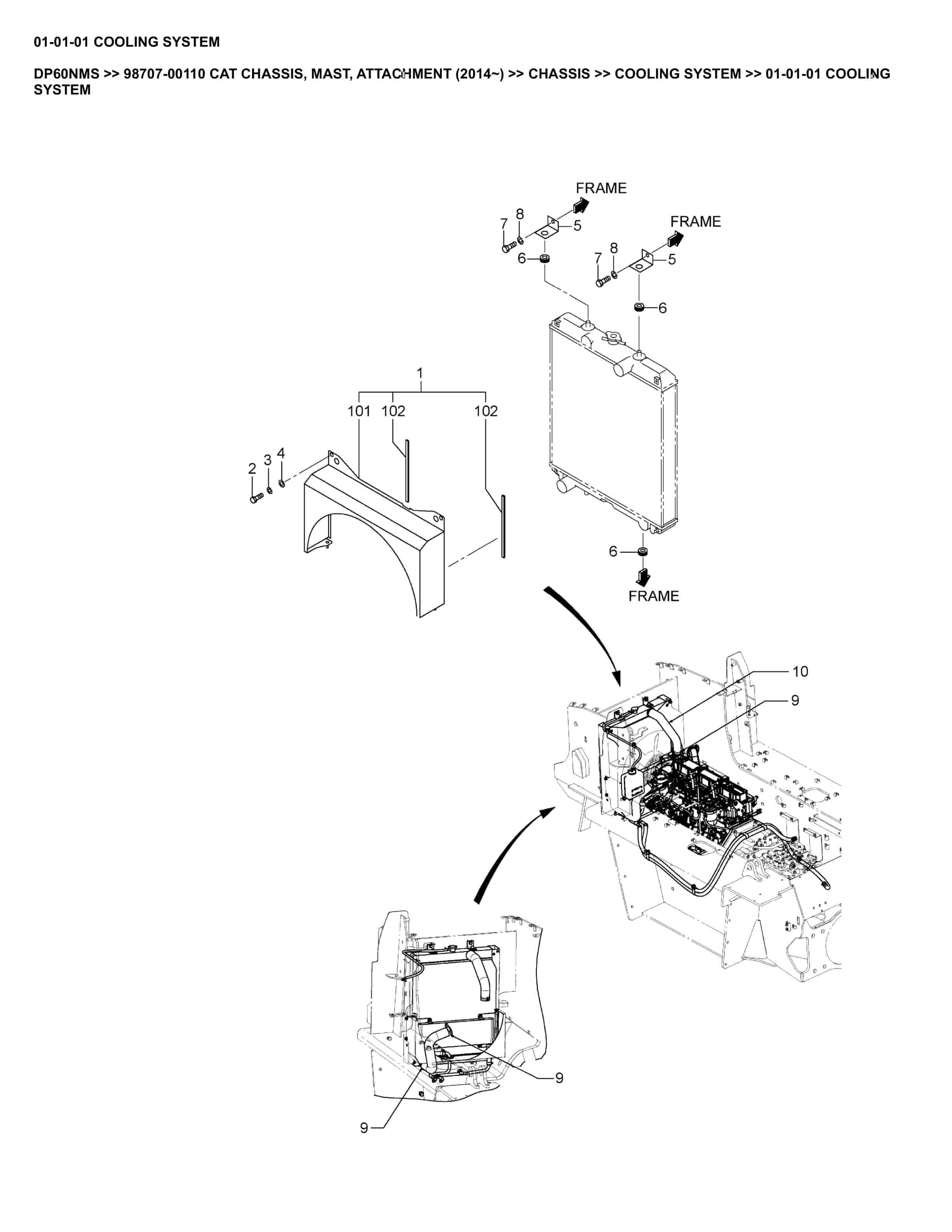 Caterpillar DP60NMS Parts Manual 98707-00110