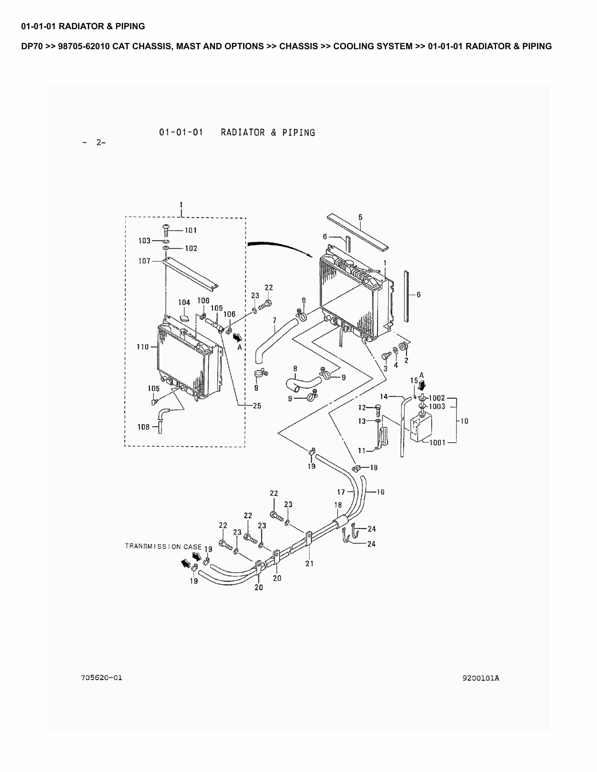 Caterpillar DP70 Parts Manual 98705-62010