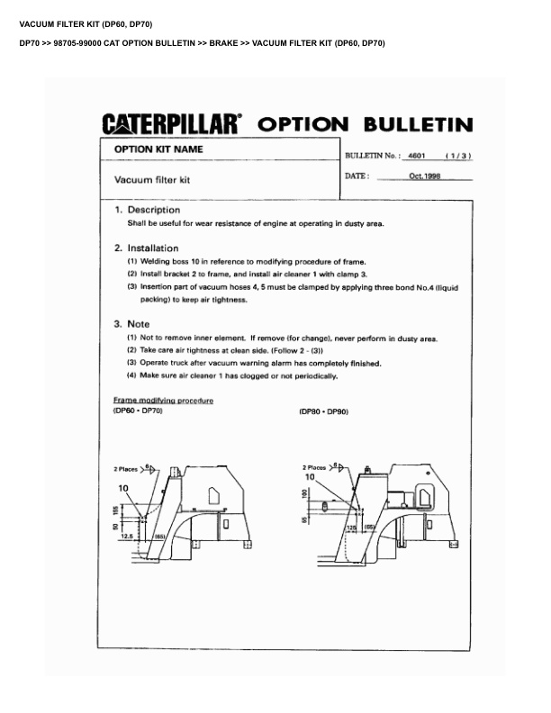Caterpillar DP70 Parts Manual 98705-99000 2 Caterpillar DP70 Parts Manual 98705-99000 - Image 2