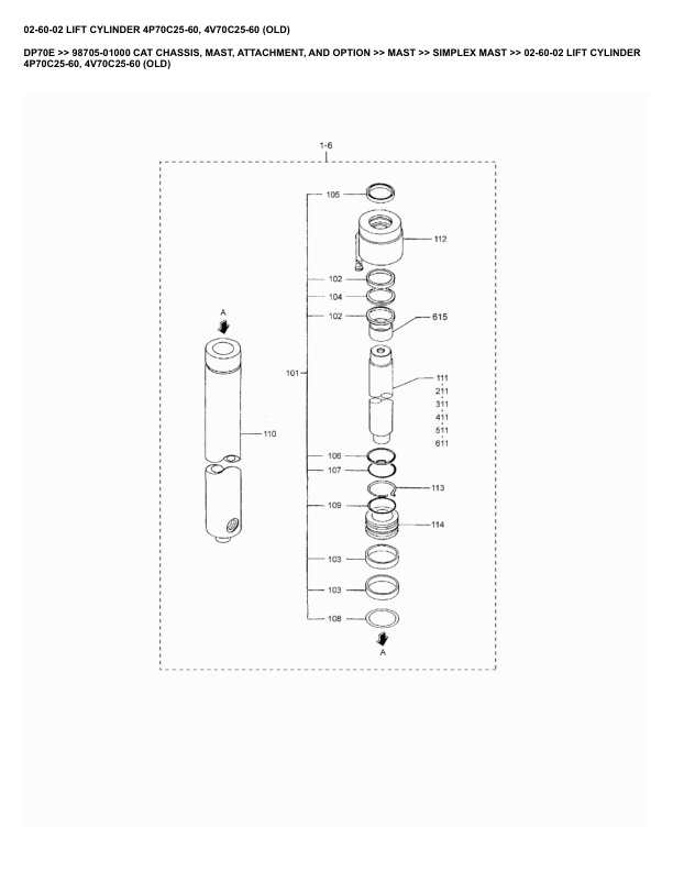 Caterpillar DP70E Parts Manual 98705-01000 2 Caterpillar DP70E Parts Manual 98705-01000 - Image 2