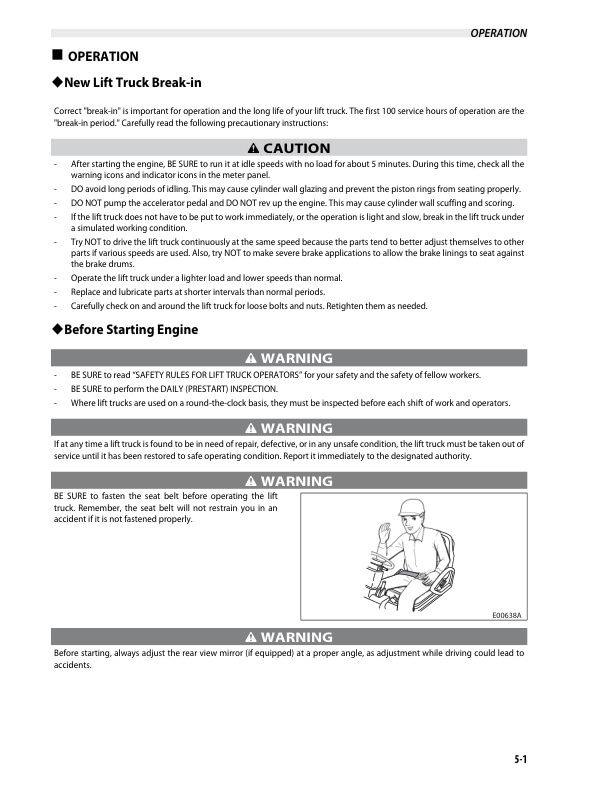 Alternative view of Caterpillar DP70N Operation and Maintenance Manual 99700-30100